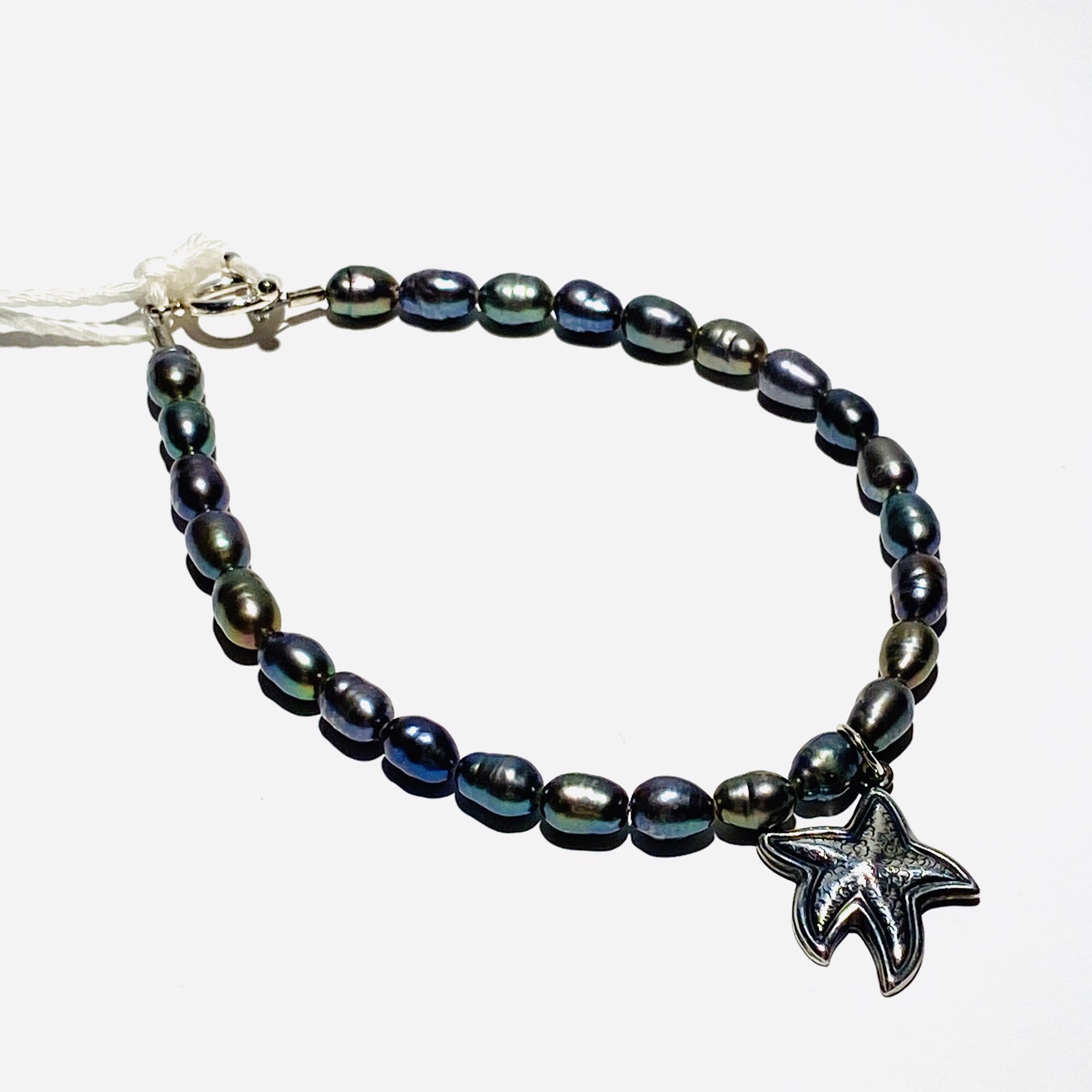 Peacock Pearl Bracelet starfish charm #2 by Nance Trueworthy