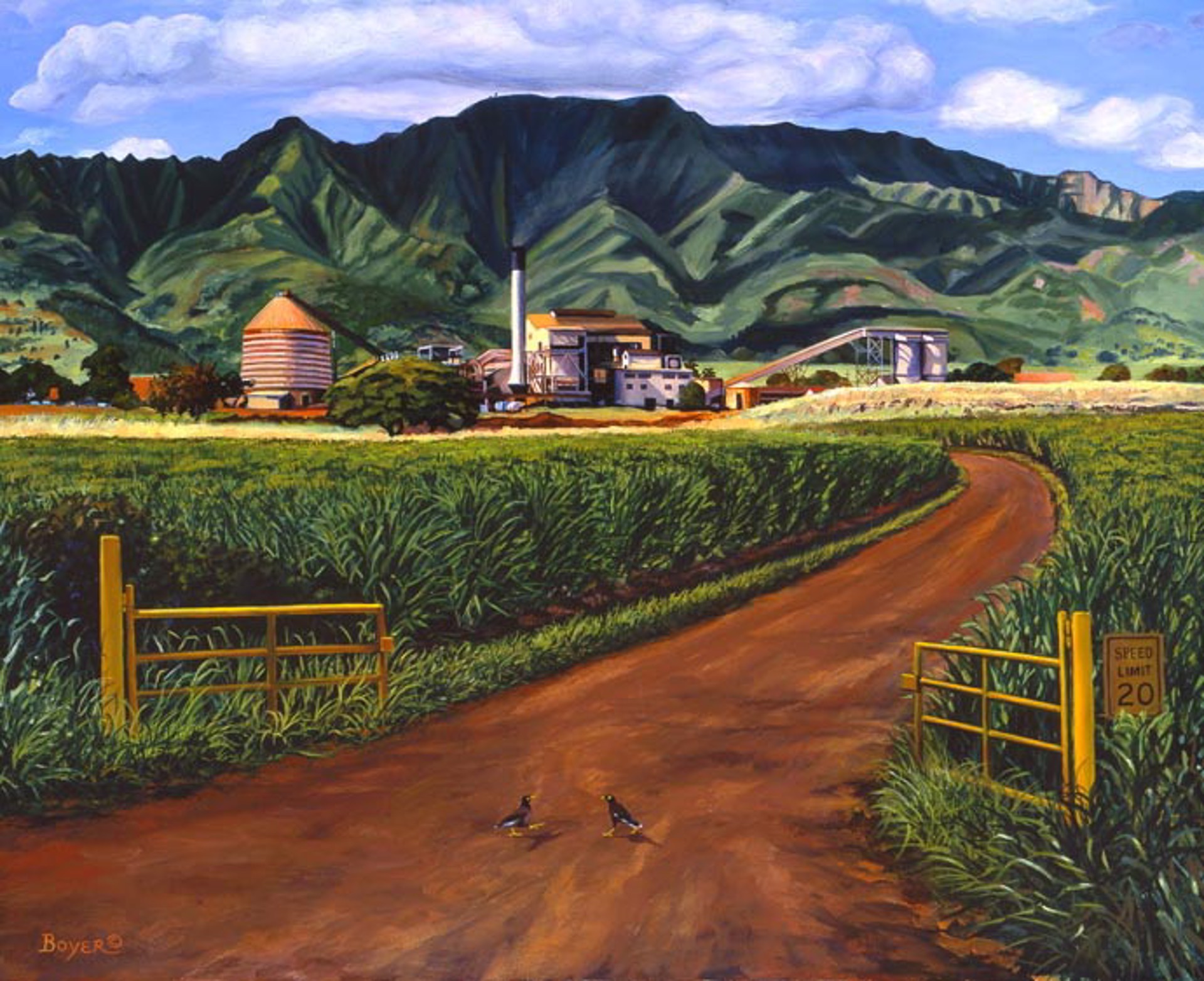 Road to Waialua Sugar Mill by Lynne Boyer