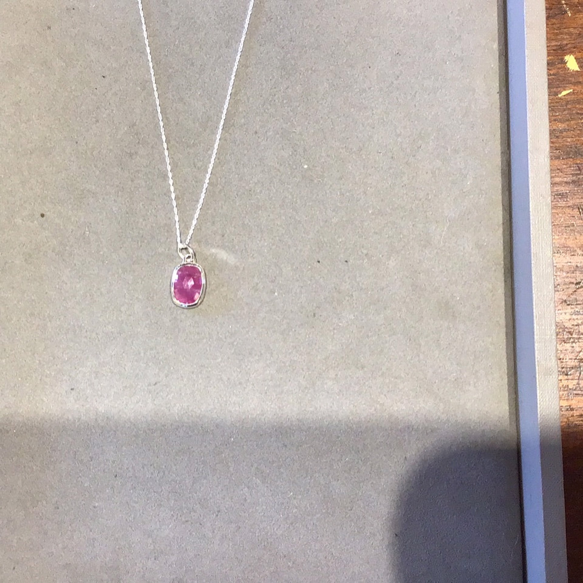 Sapphire necklace- pink by Sara Thompson