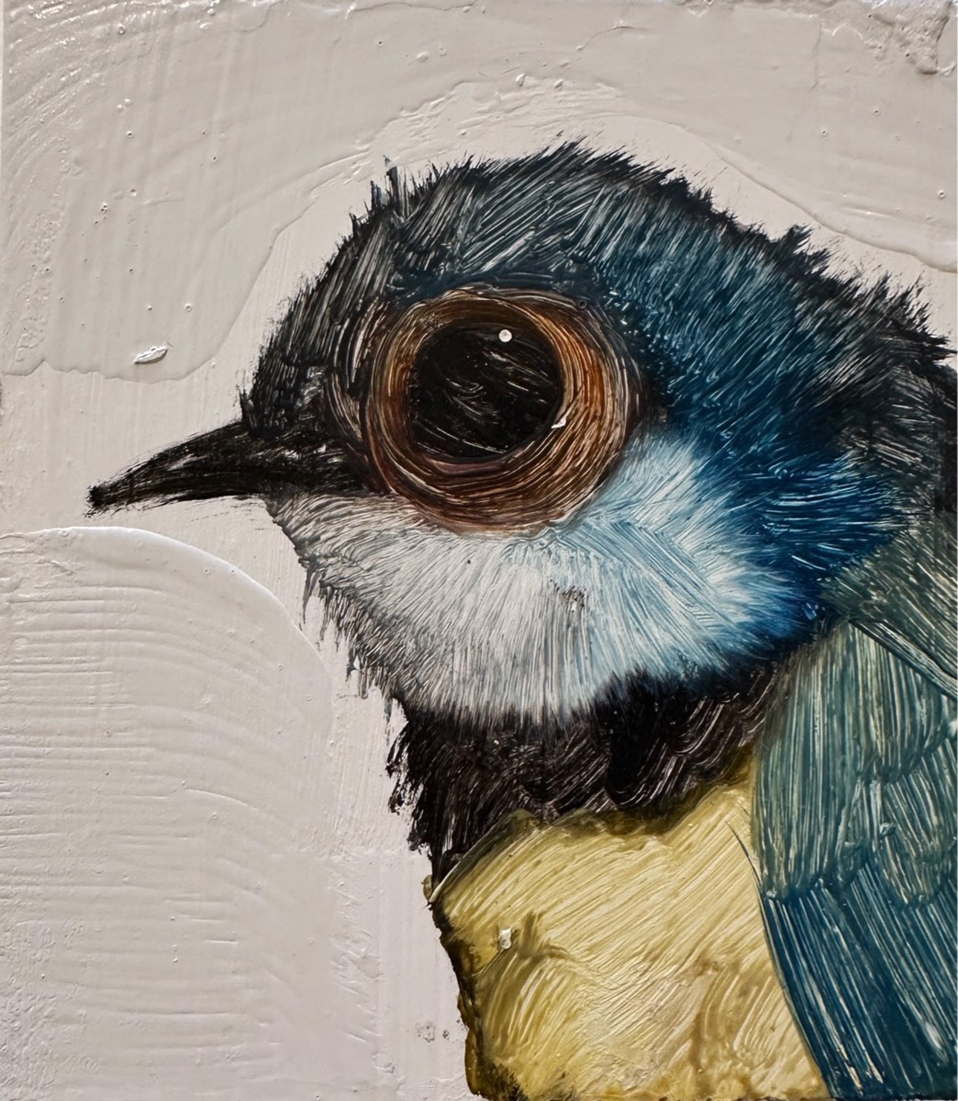 Bird Block (small blue) by Diane Kilgore Condon