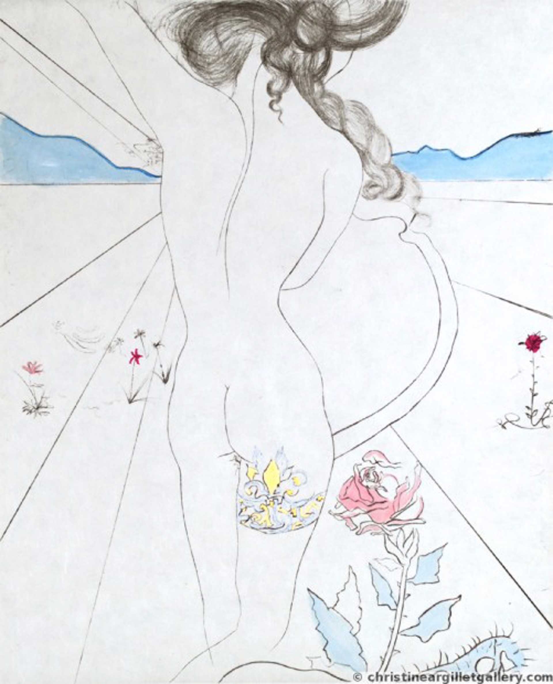 Hippies "Nude with Garter" by Salvador Dalí