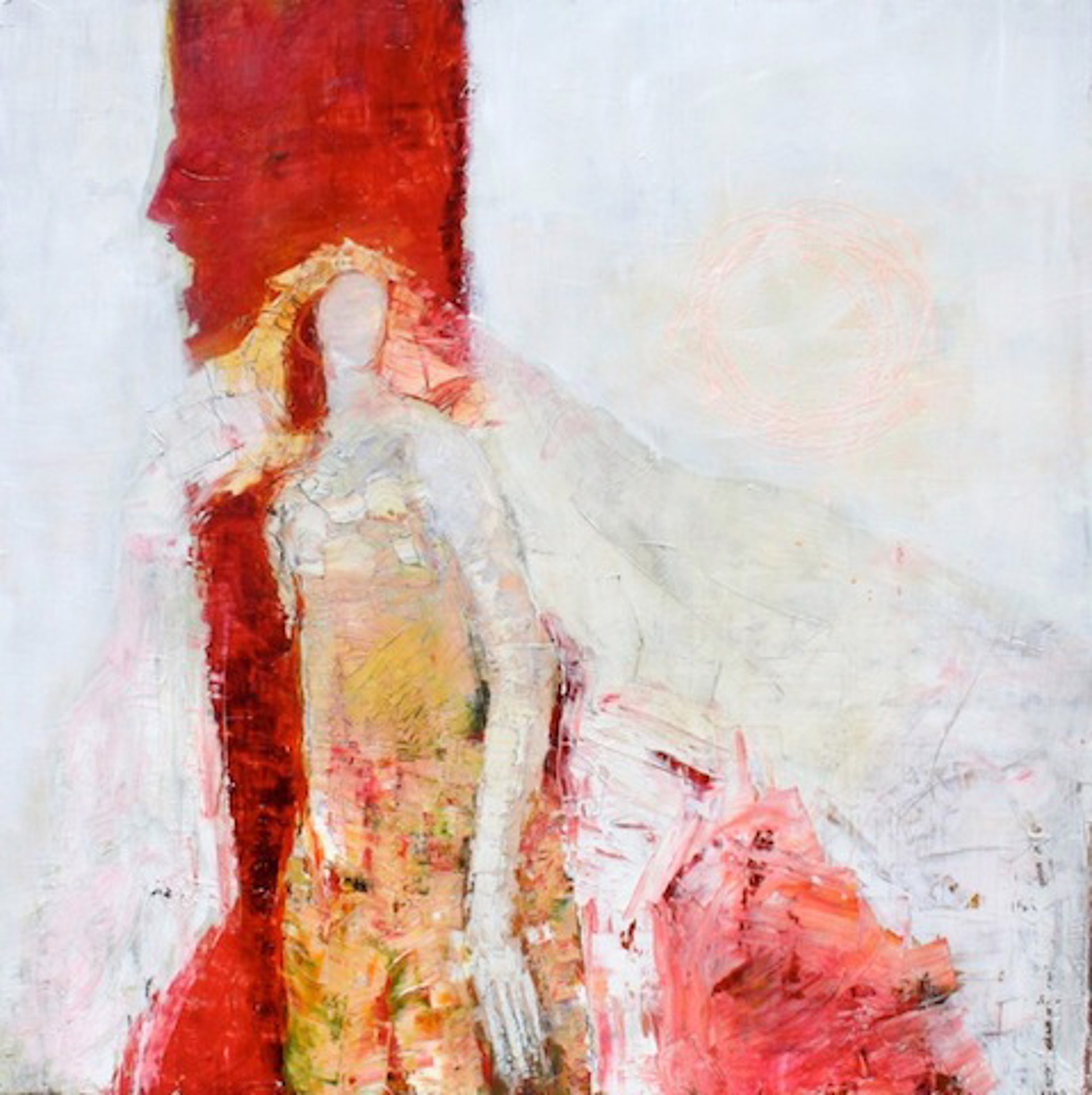 Red Figure With Sun by Brigitte McReynolds