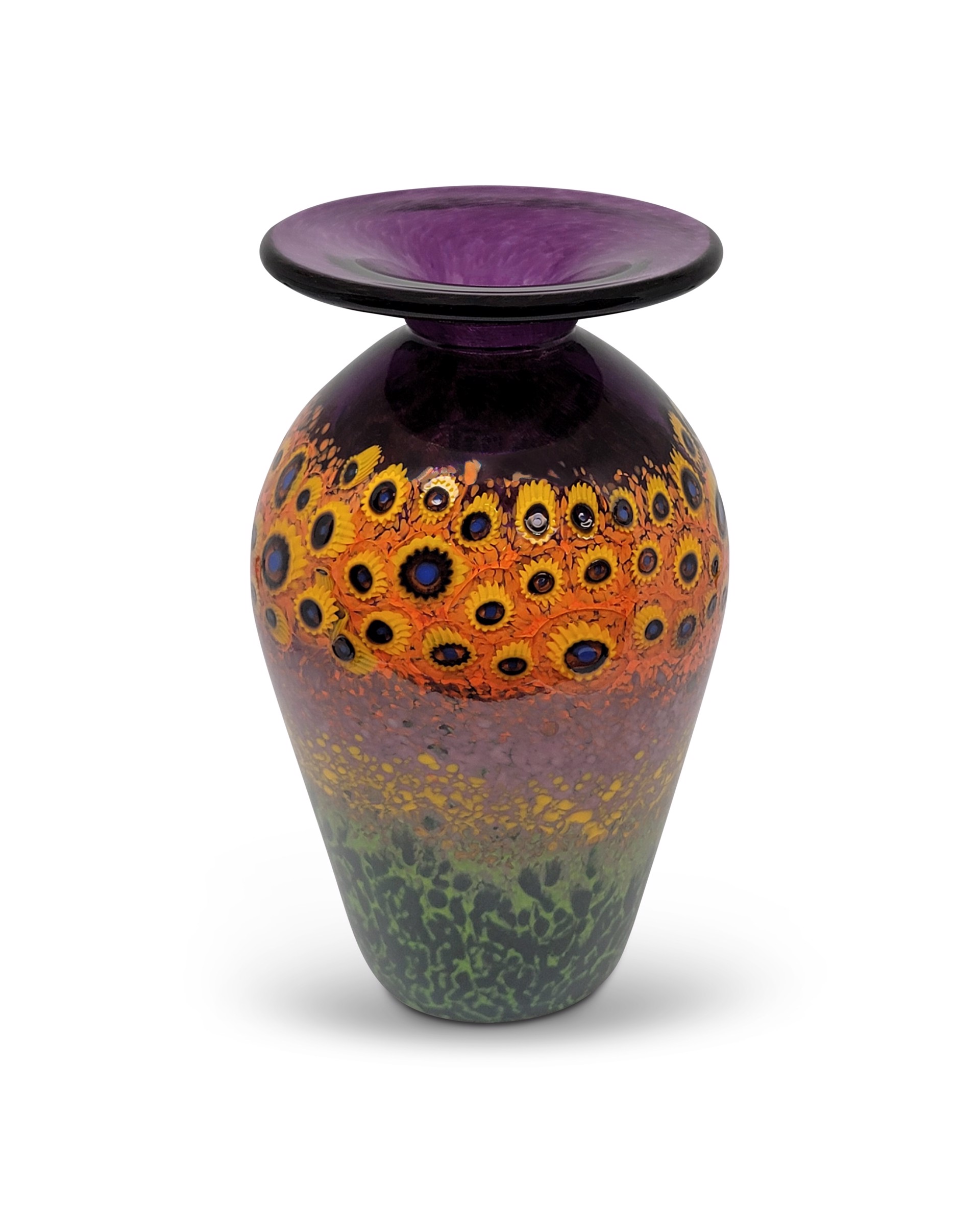 Amethyst Mini Sunflower Vase by Ken Hanson & Ingrid Hanson