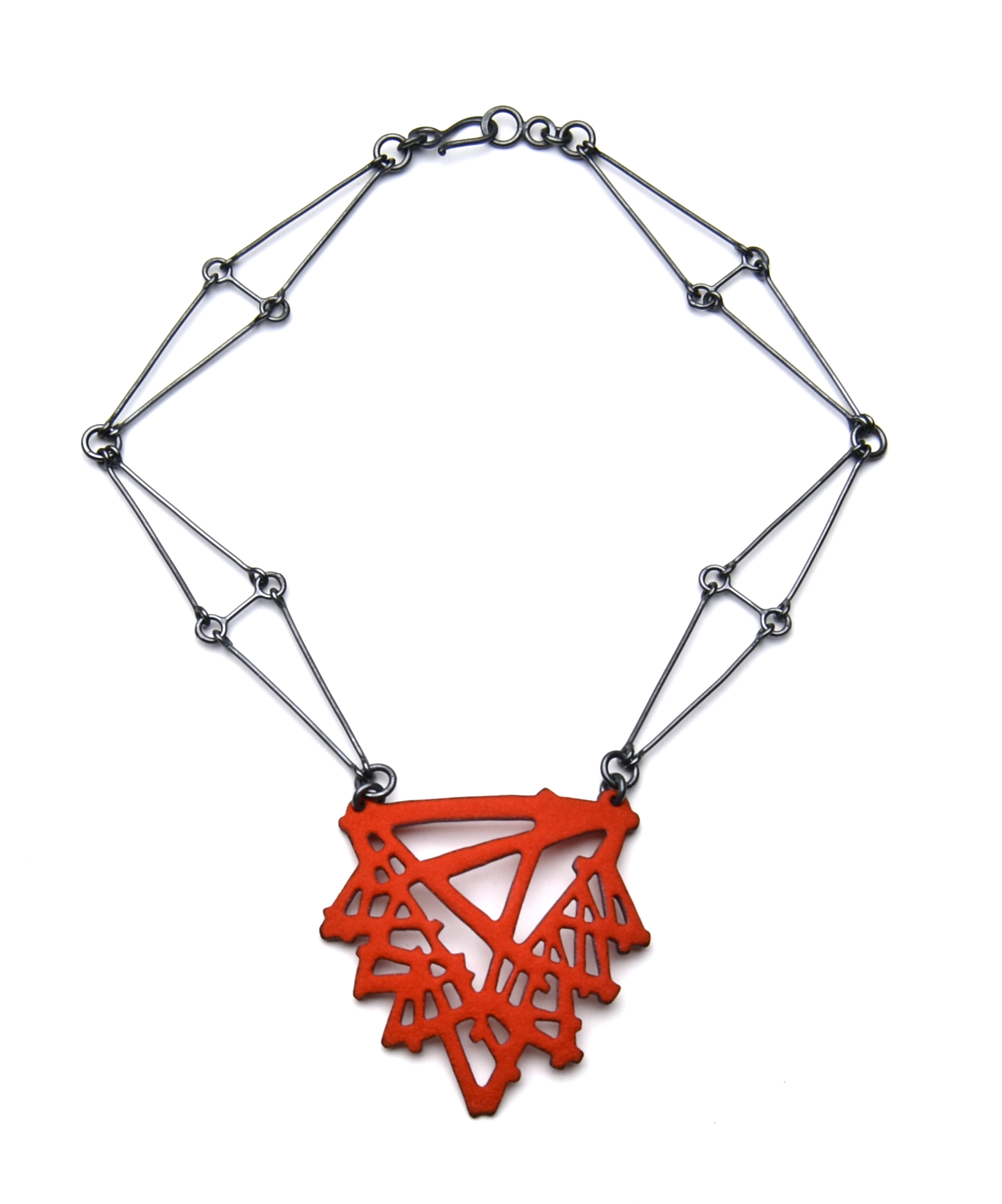 Triangle Necklace with Triangle Chain by Joanna Nealey