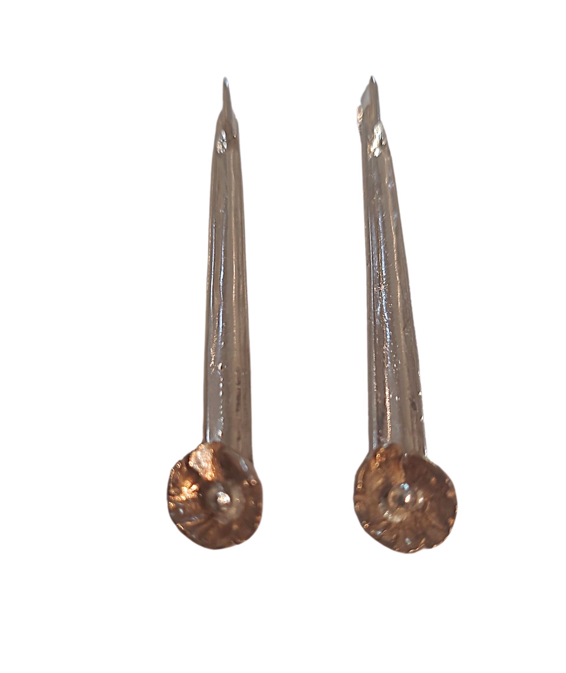 Earrings - Sterling Silver & 14K Gold Desert Poppy Lg by Pattie Parkhurst