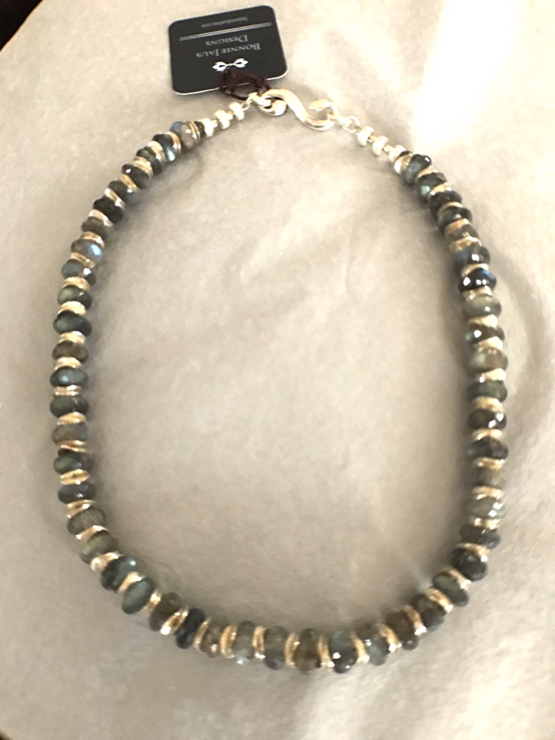 Necklace - Labradorite & Sterling Silver  #8675 by Bonnie Jaus