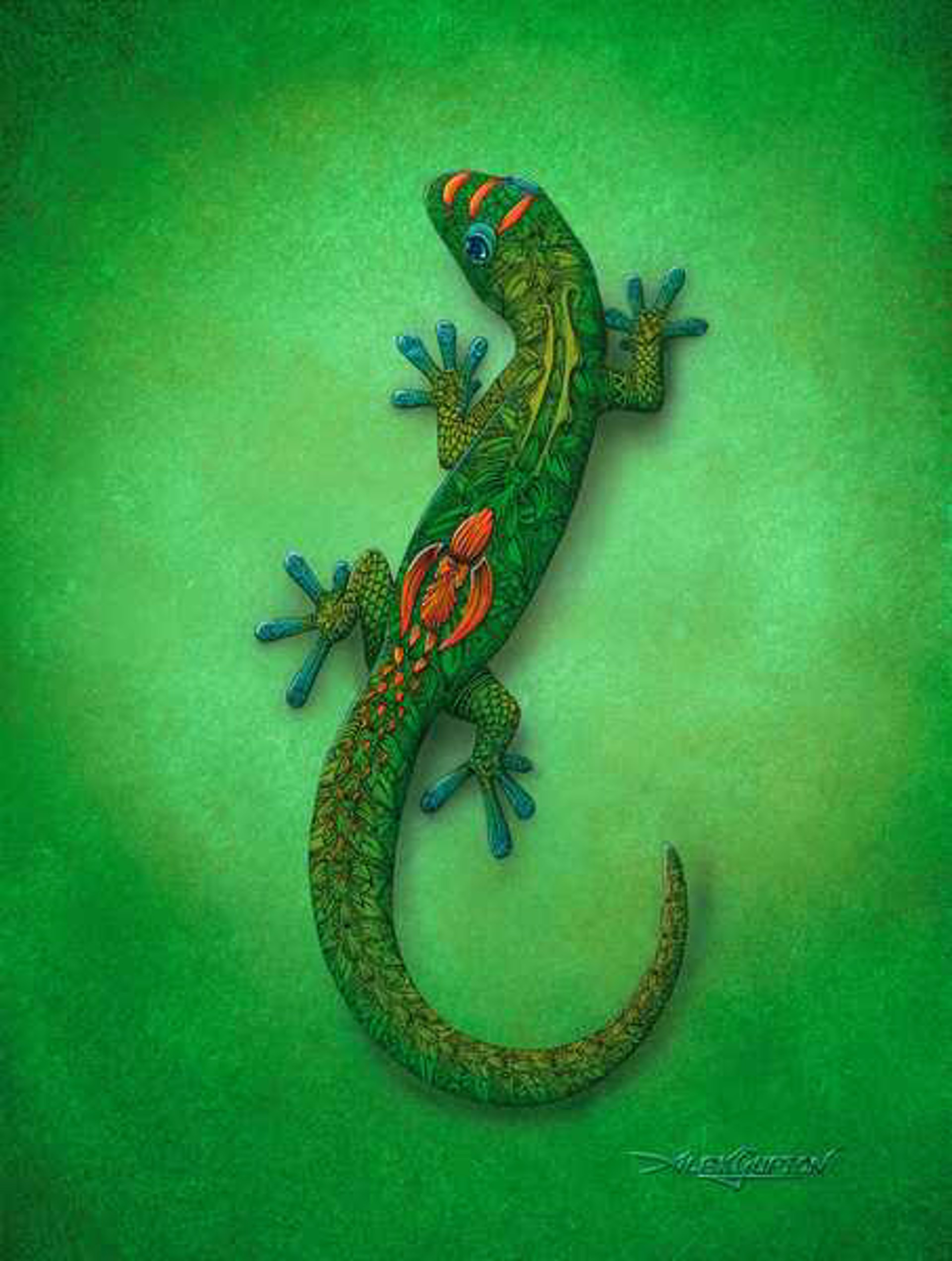 Green Day Gecko by Alex Gupton