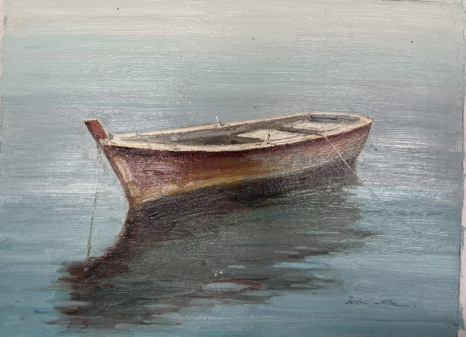 REDISH BROWN BOAT by ERIC SUN