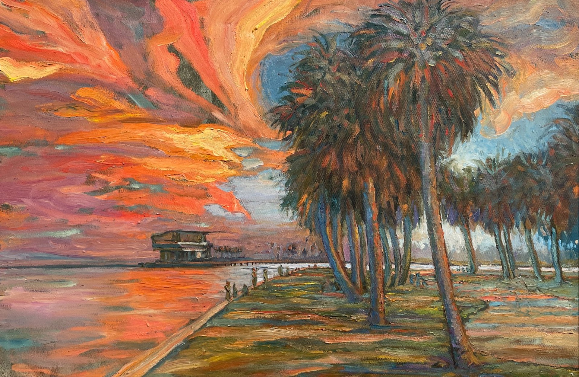 Sunset At The Pier by Carrie Jadus
