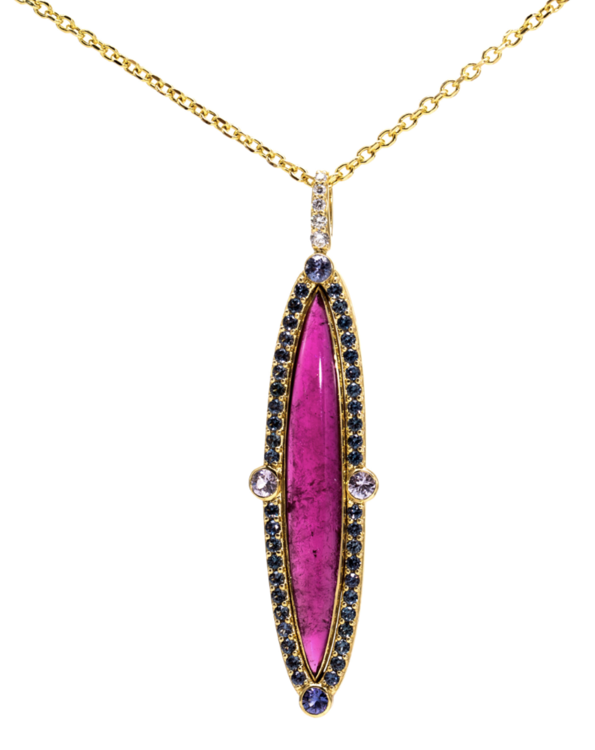 Raspberry Barret Necklace by Carley Jewels