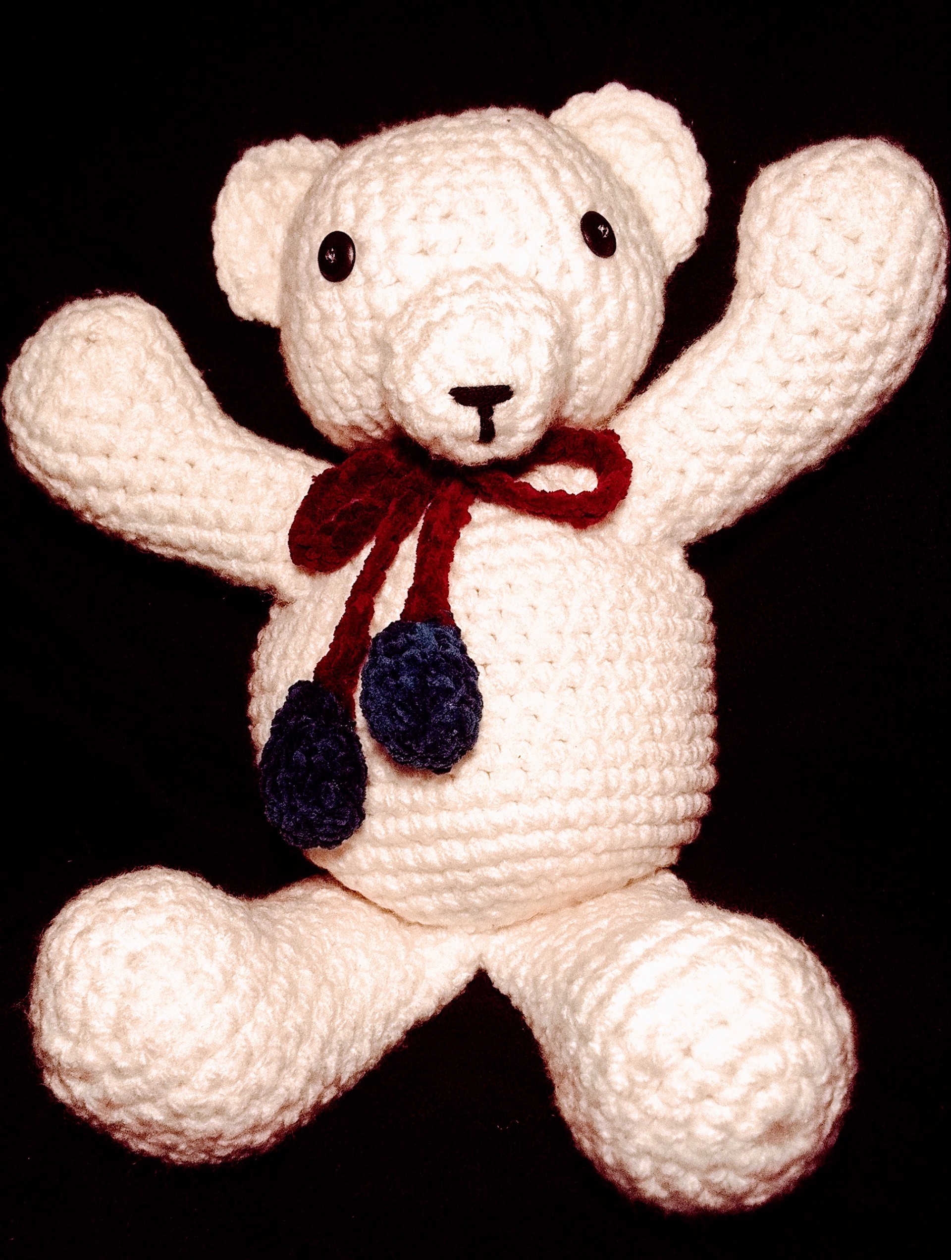 Heirloom Polar Bear Teddy by Shelia Horne