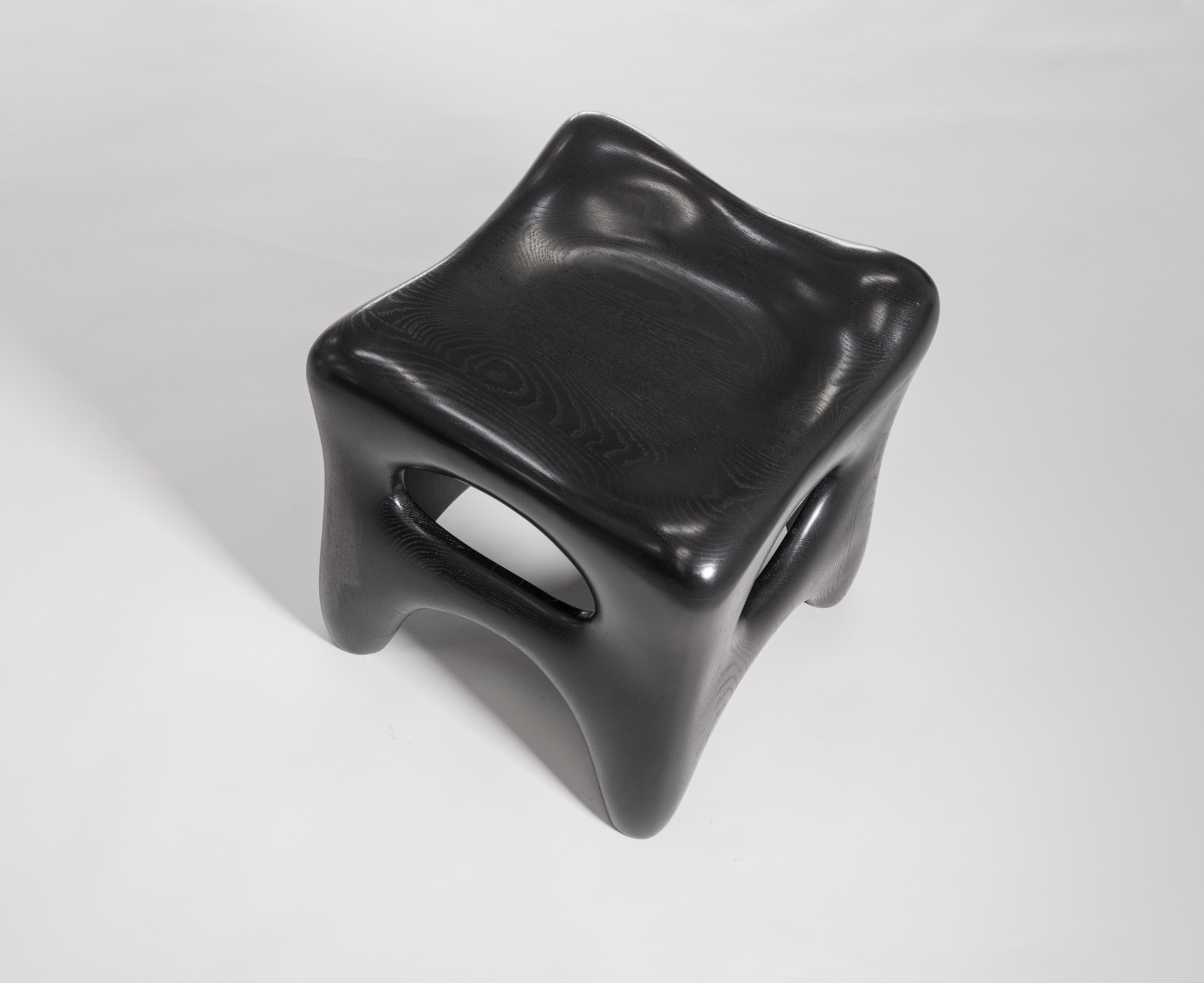 Custom  Lacquered "Osselet"-  Large stool by Jacques Jarrige