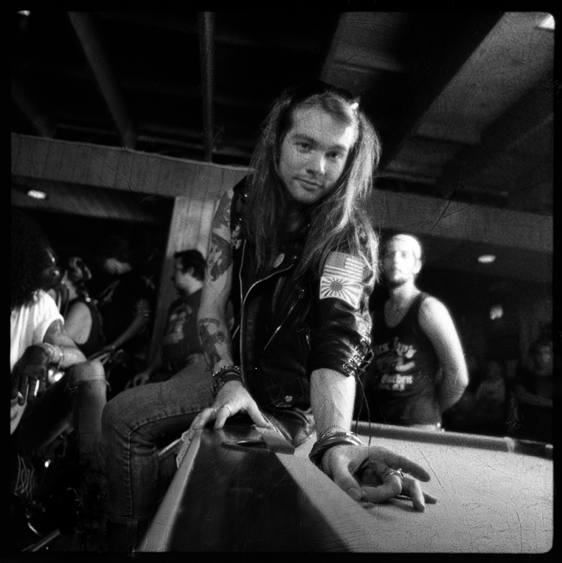 88138 Axl Rose Pool Table BW by Timothy White