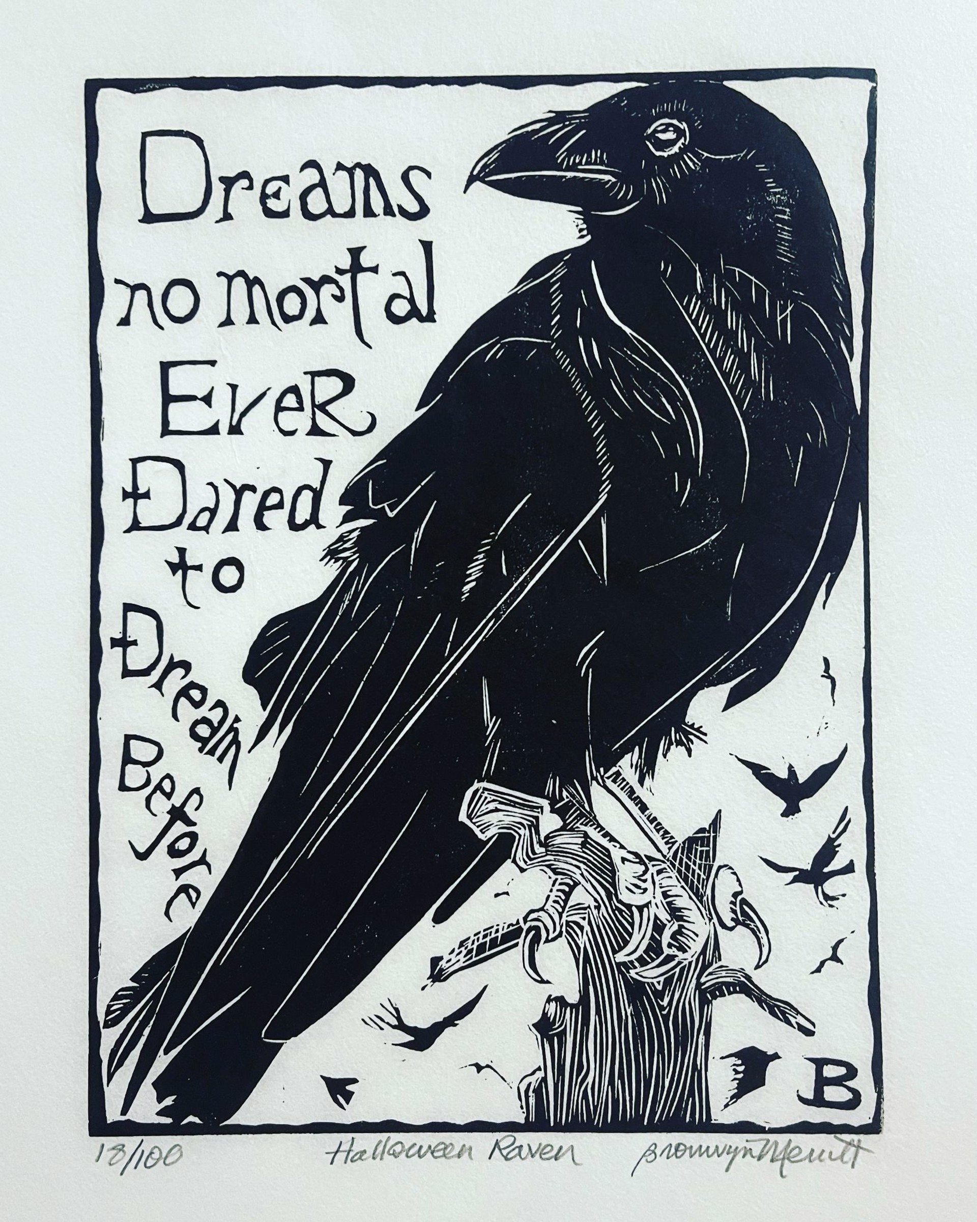 Halloween Raven by Bronwyn Merritt
