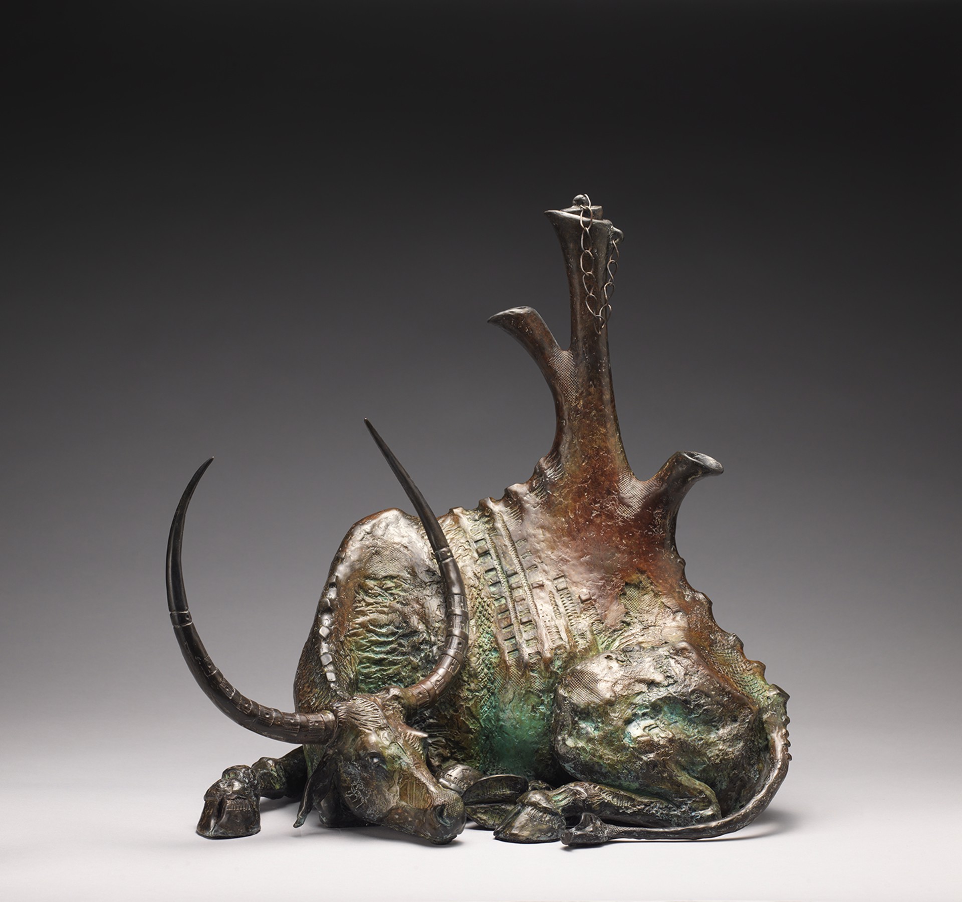 Cow Vessel by David Crawford Bronze Coast Gallery