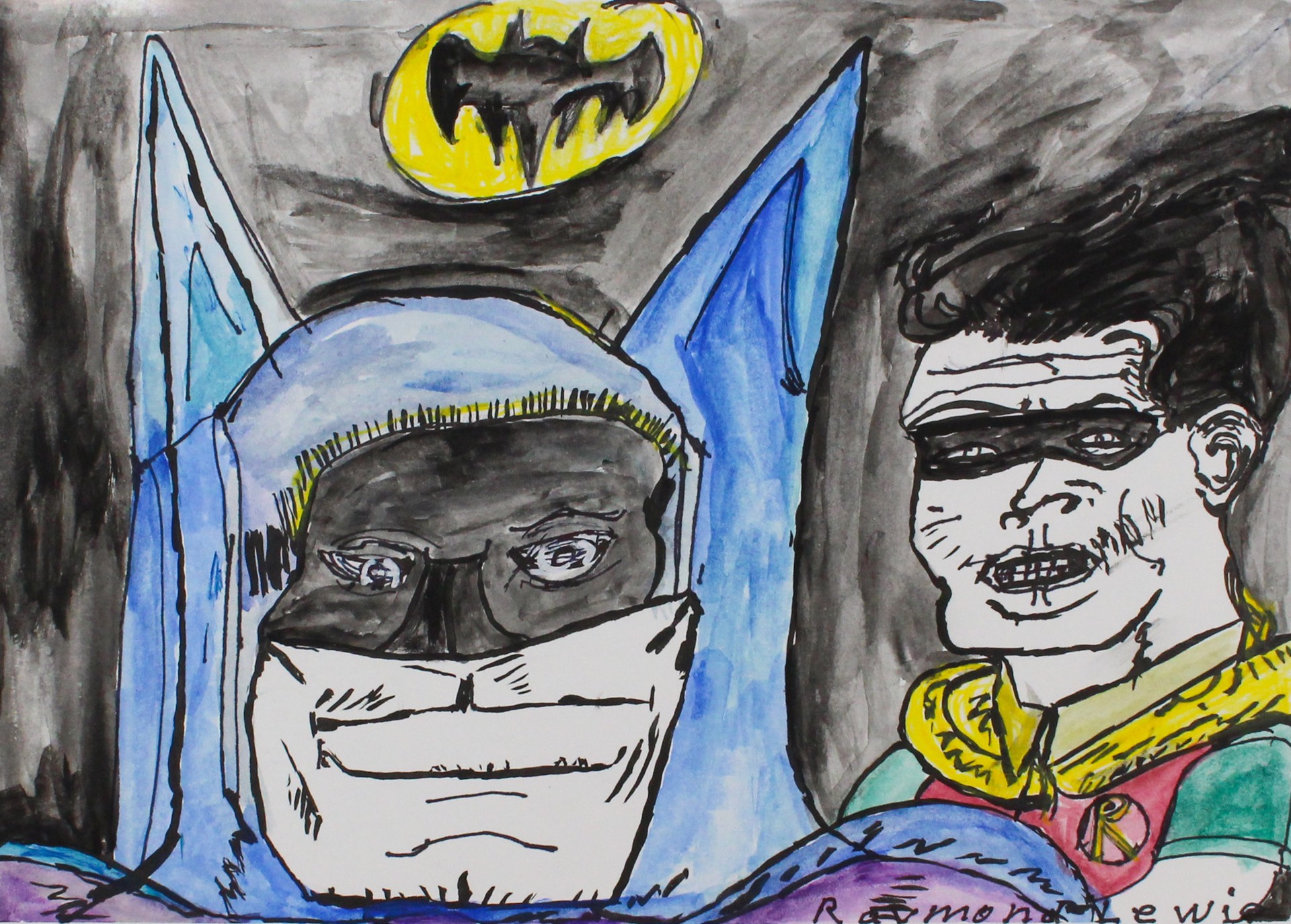 Batman and Friend by Raymond Lewis