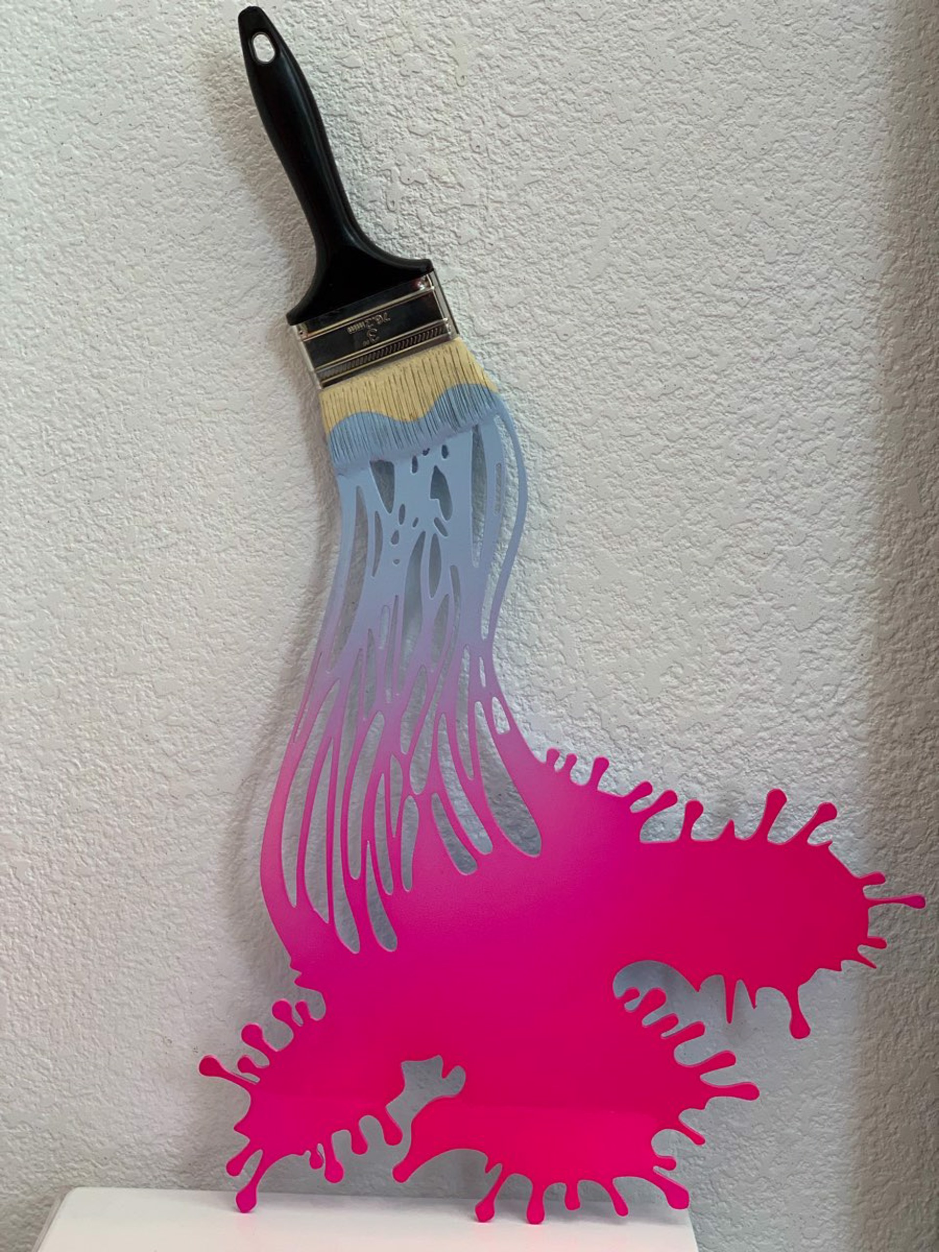 Blue/Pink Metal Large Brush  by Brushes and Rollers "Let's Paint" by Efi Mashiah