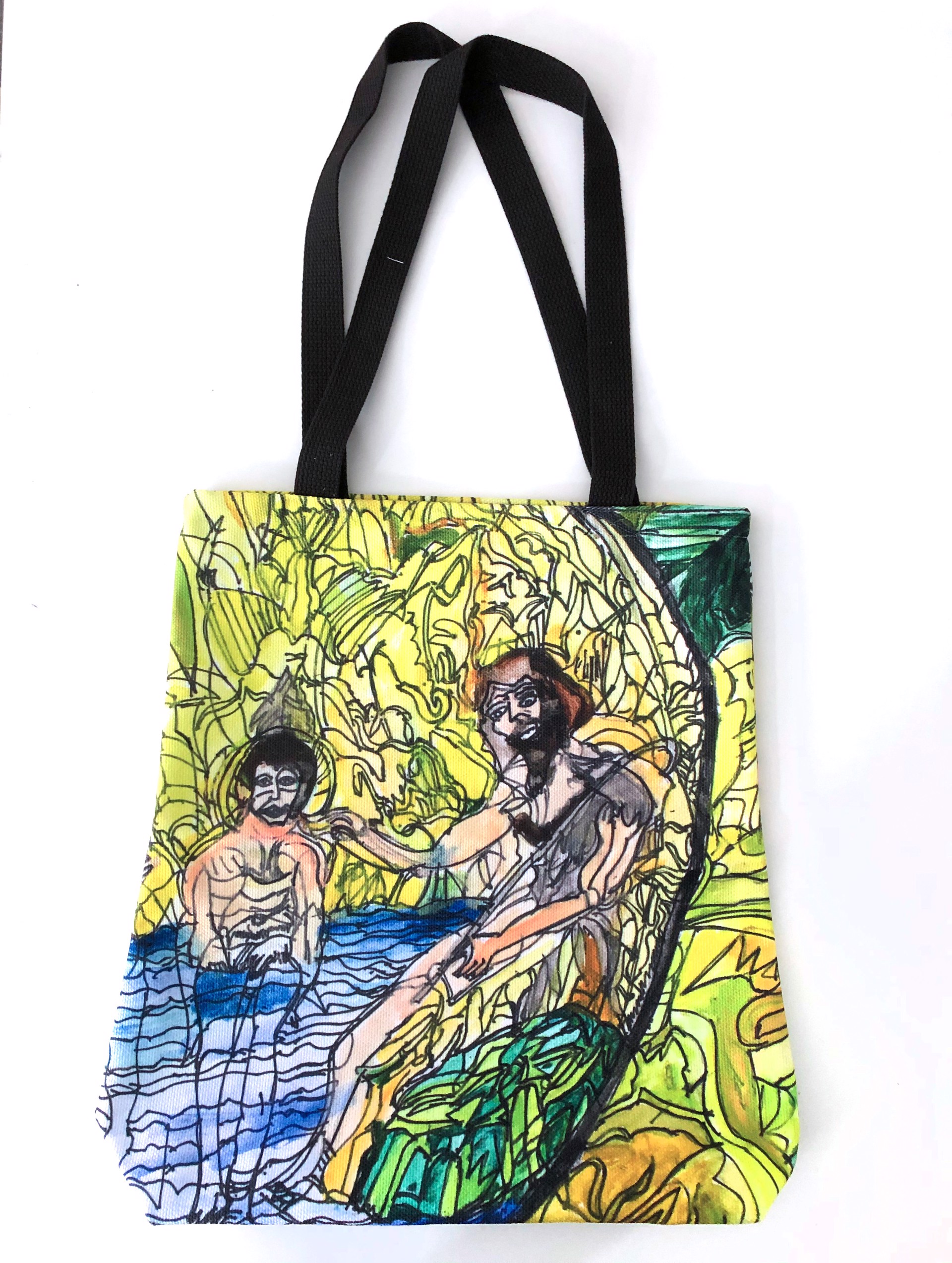 Tote Bag ("Washing Up" by Raymond Lewis) by Art Enables Merchandise