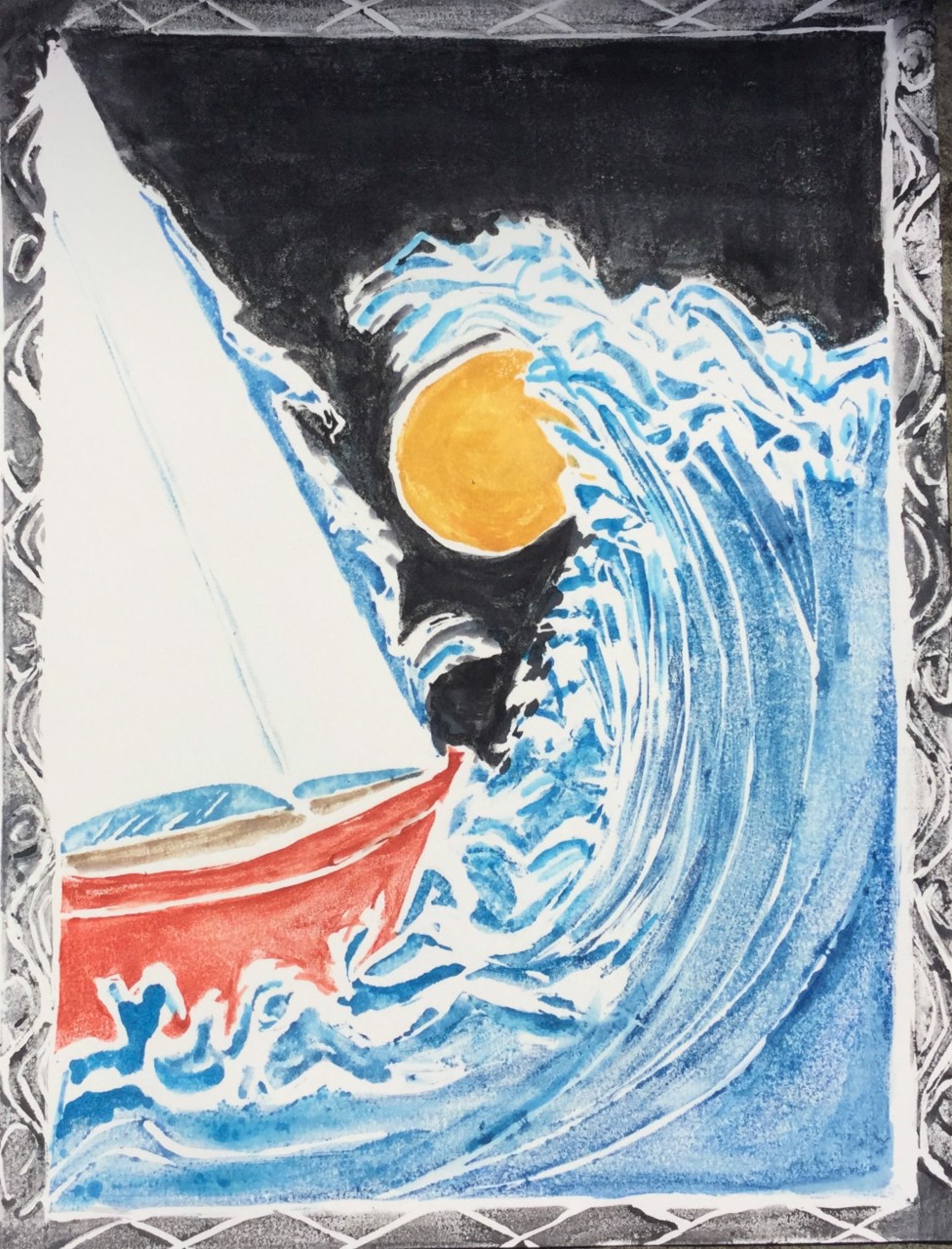 Stormy Full Moon by Janice Carragher Charles
