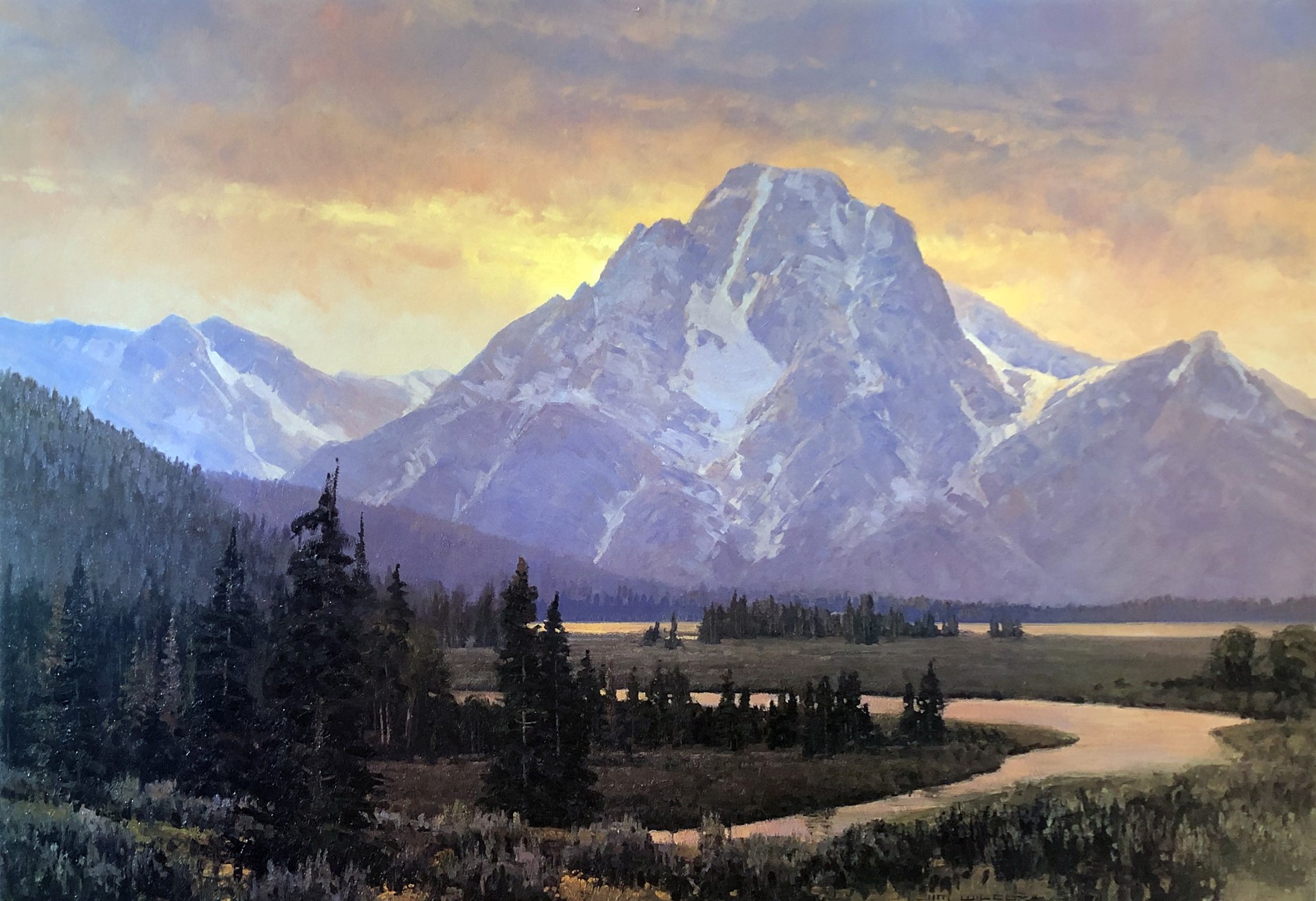Sunset on Mt. Moran by Jim Wilcox