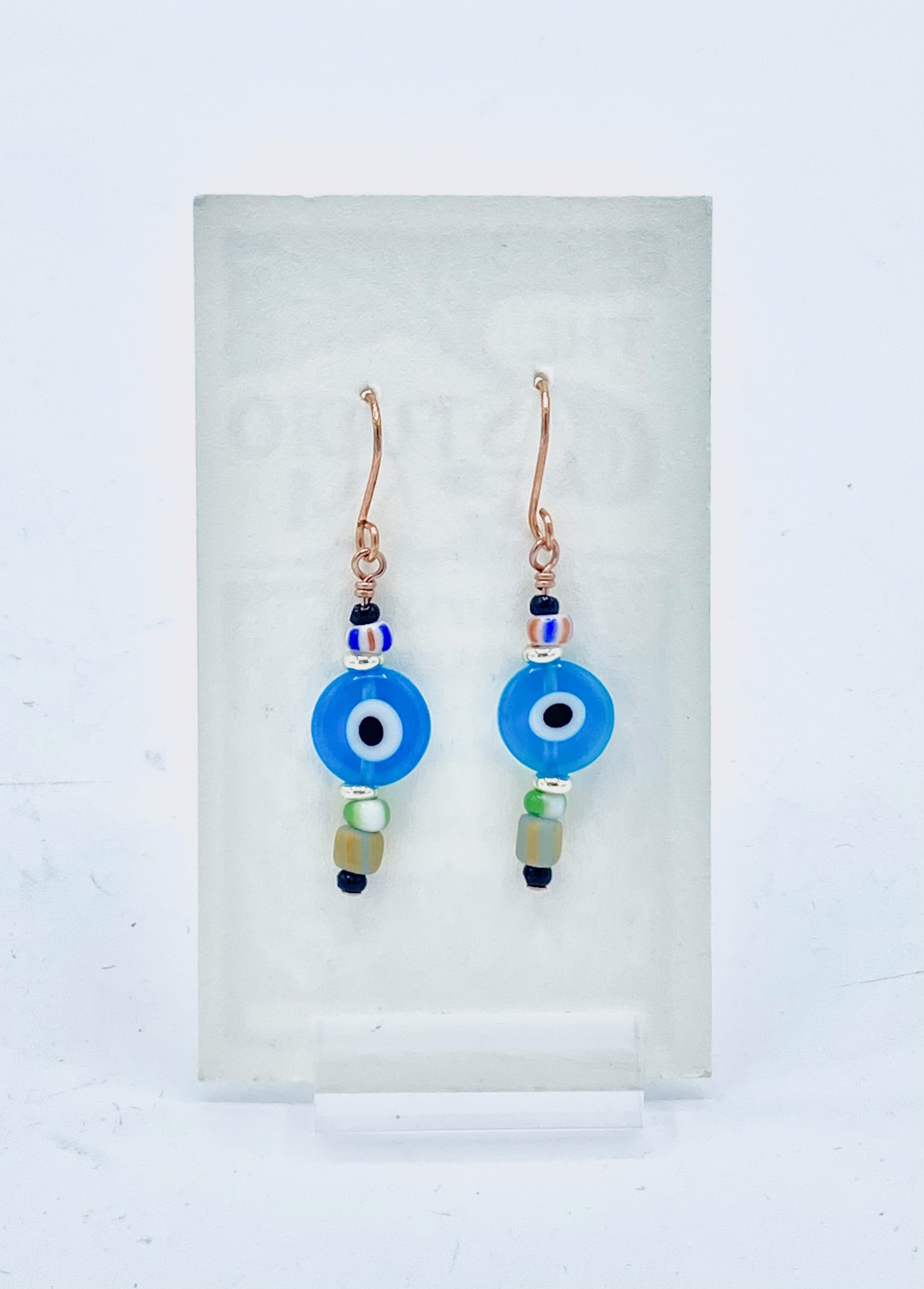 Evil Eye Earrings Turquoise by Emelie Hebert