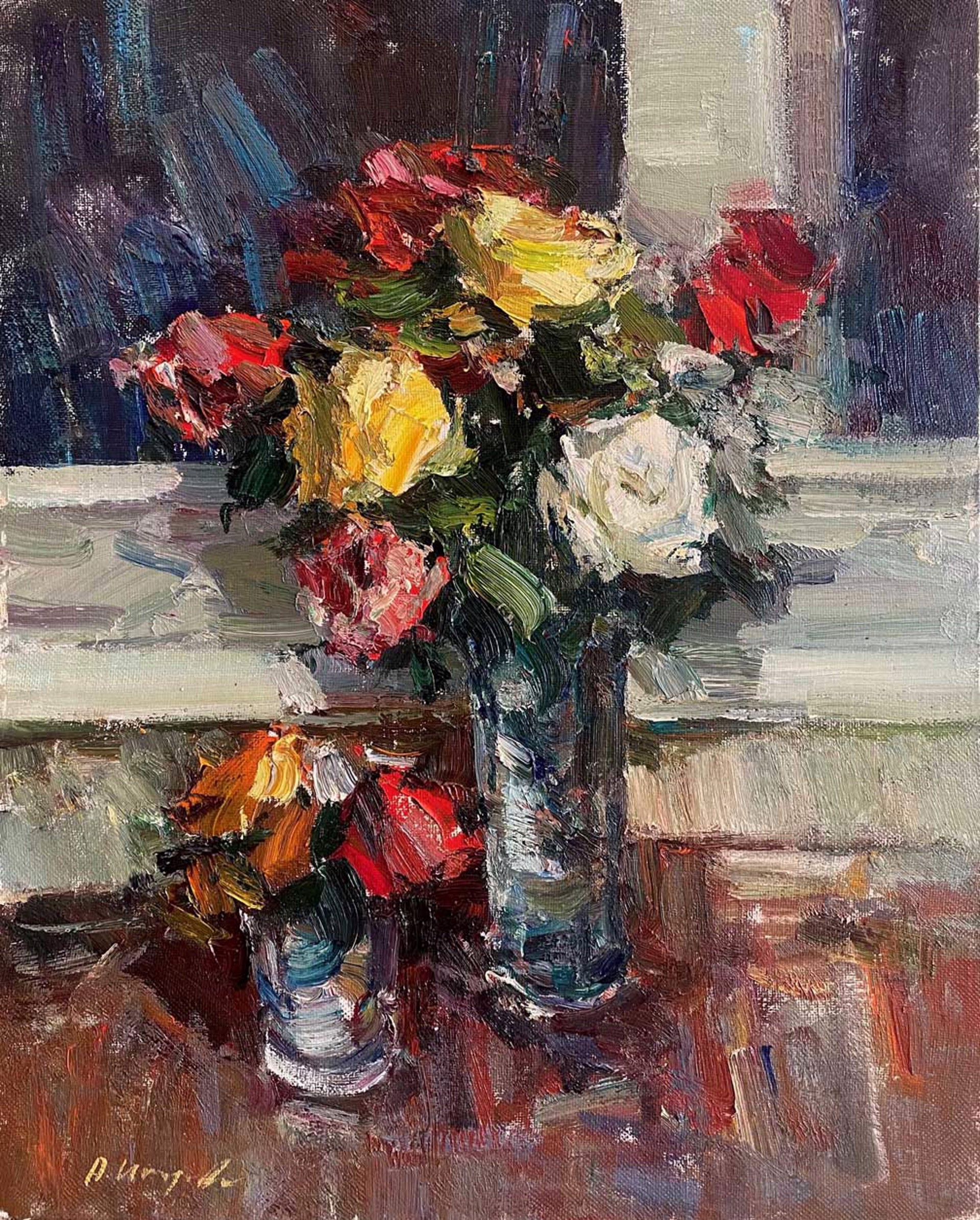 Night Roses by Andrey Inozemtsev