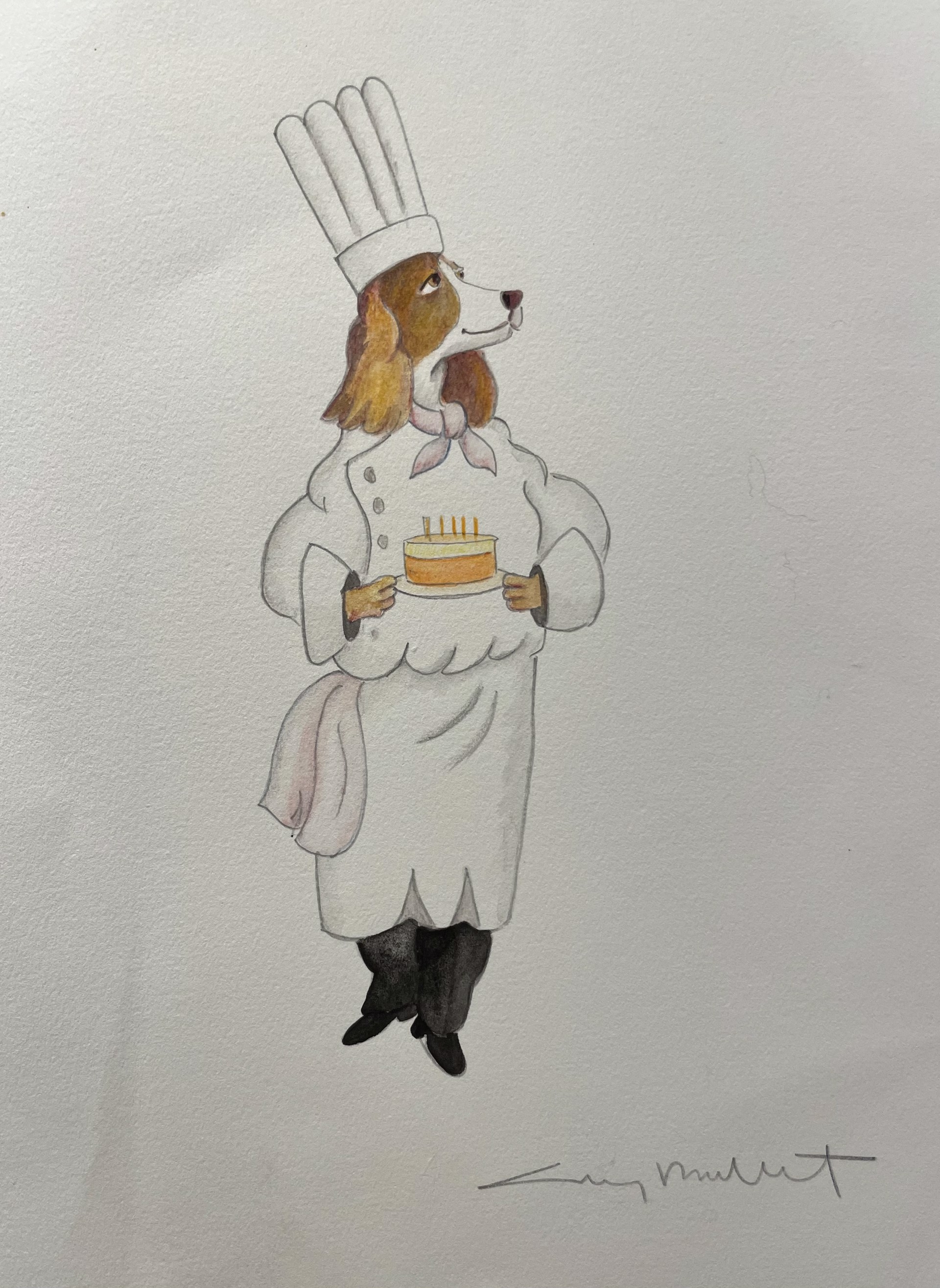 Untitled - Dog Chef by Guy Buffet