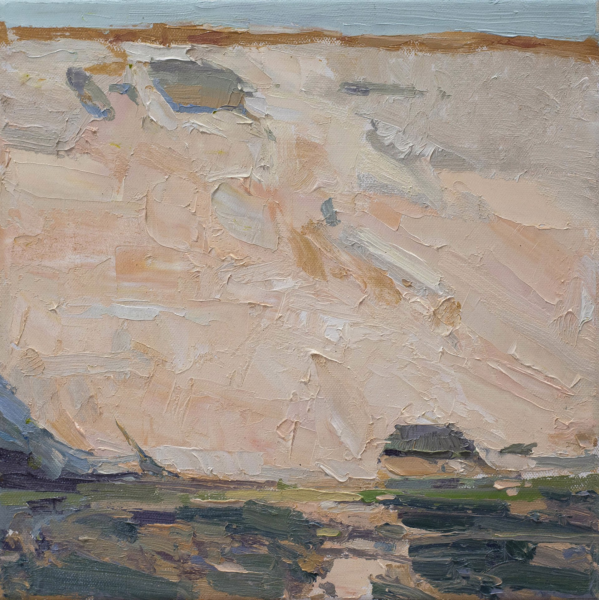 Original Oil Painting Featuring Desert Cliffs Over Lake Powell