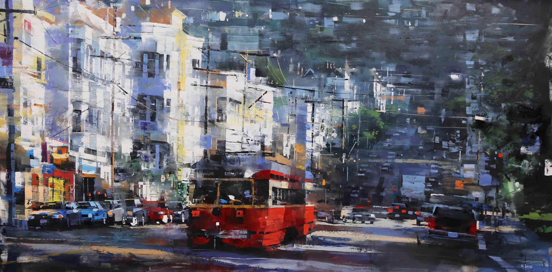 Haight Ashbury Red (SOLD) by MARK LAGUE