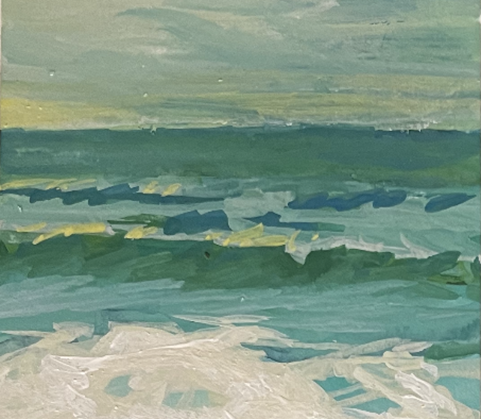 Wave Study in gouache #4 by Laurie Meyer
