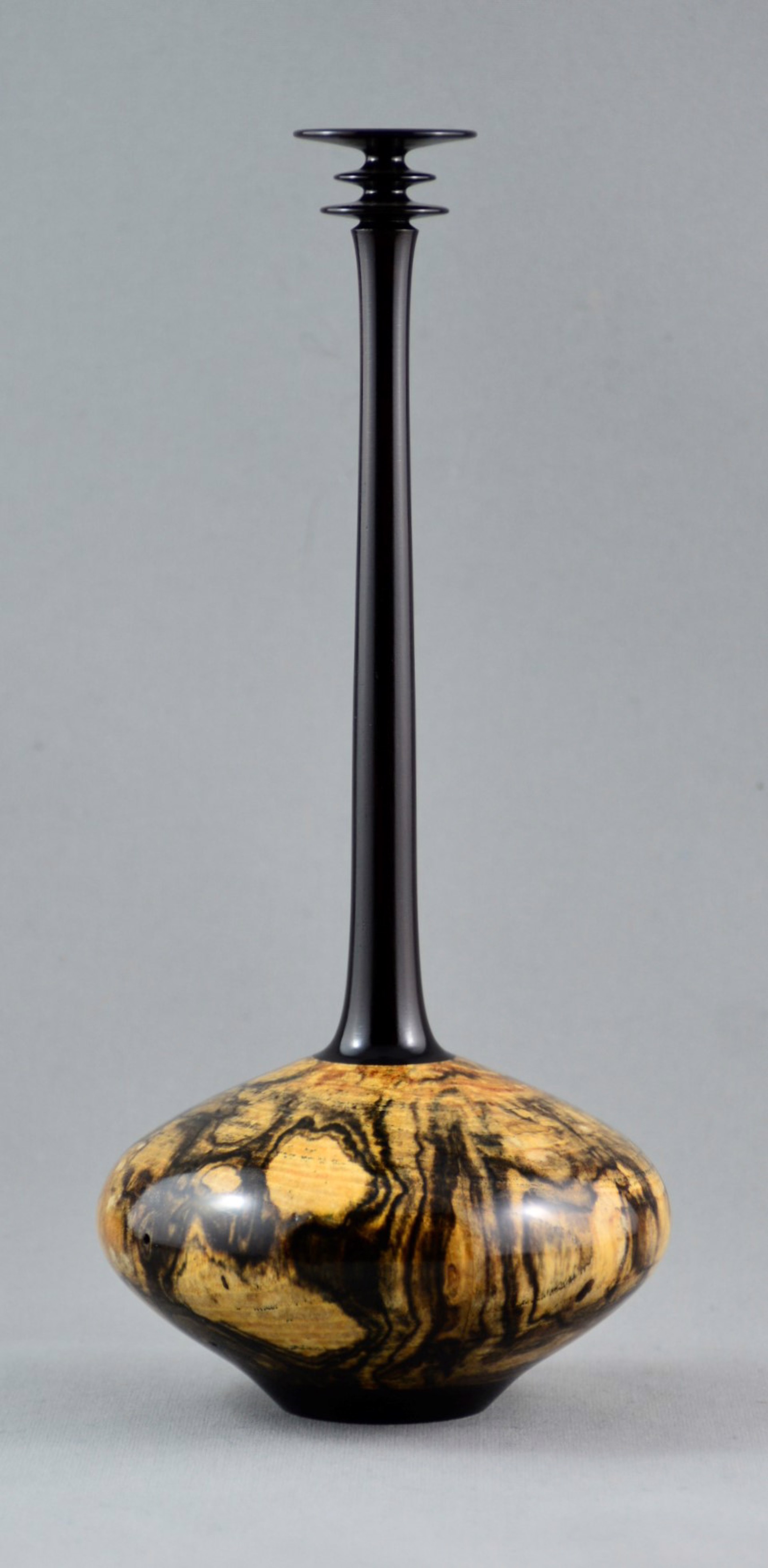 Blackwood and Spalted Ash Vase by Paul Gray Diamond