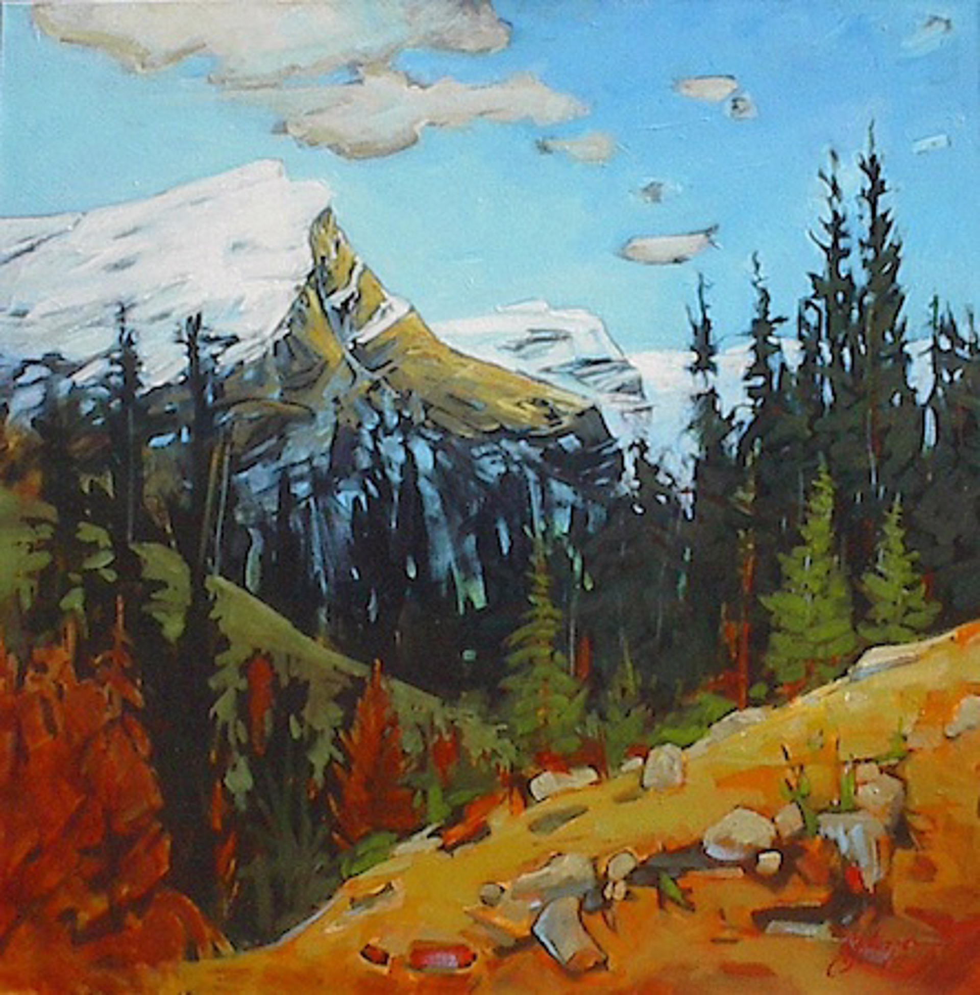 Rundle from the South by Gail Johnson