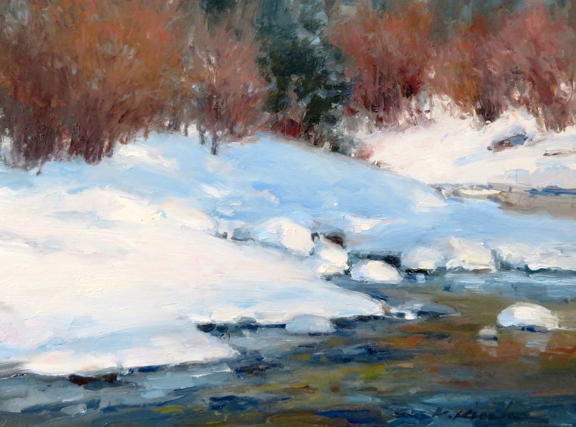 Water's Edge in Winter by Kate Kiesler