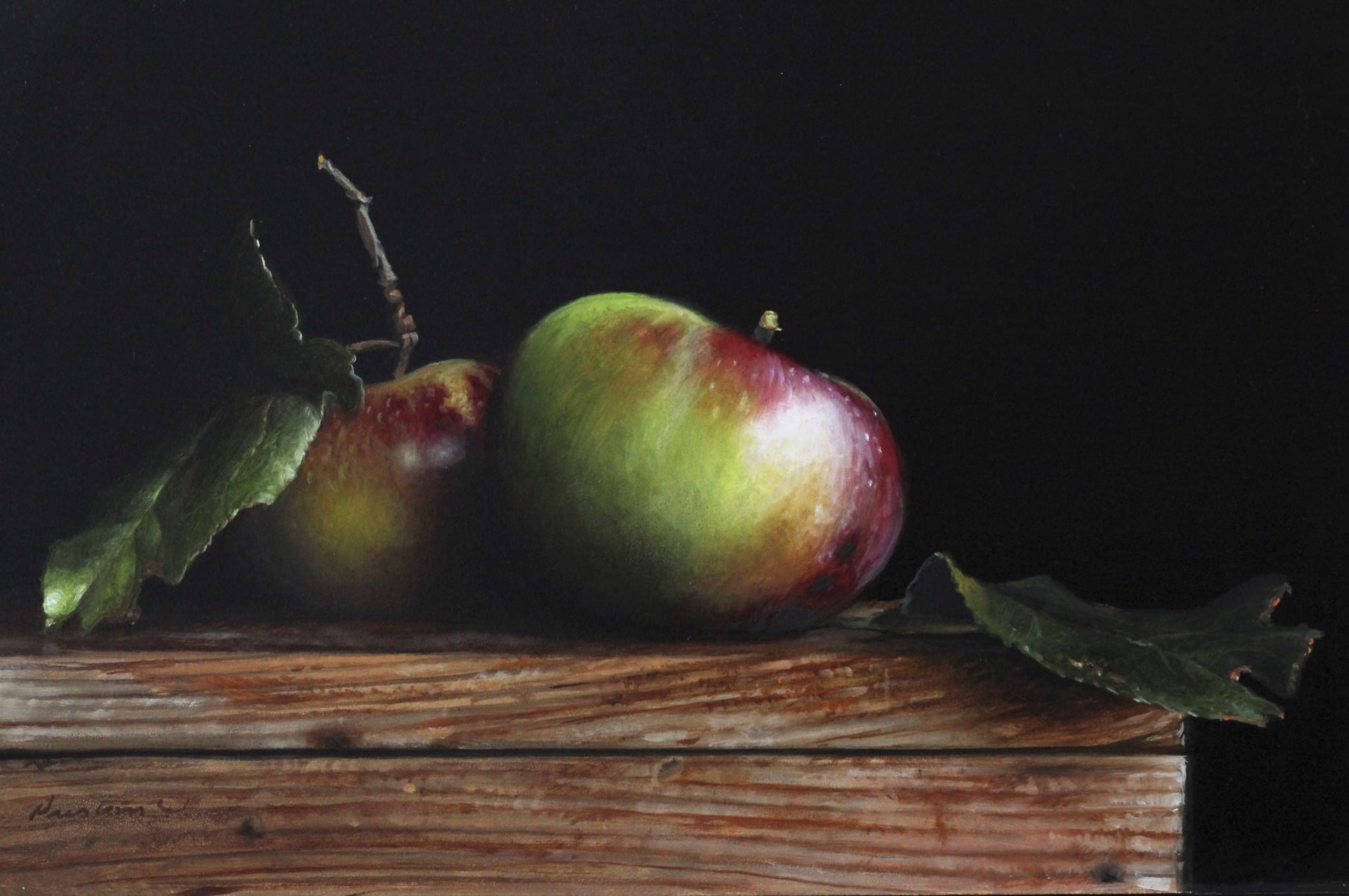 Two Apples by Larry Preston