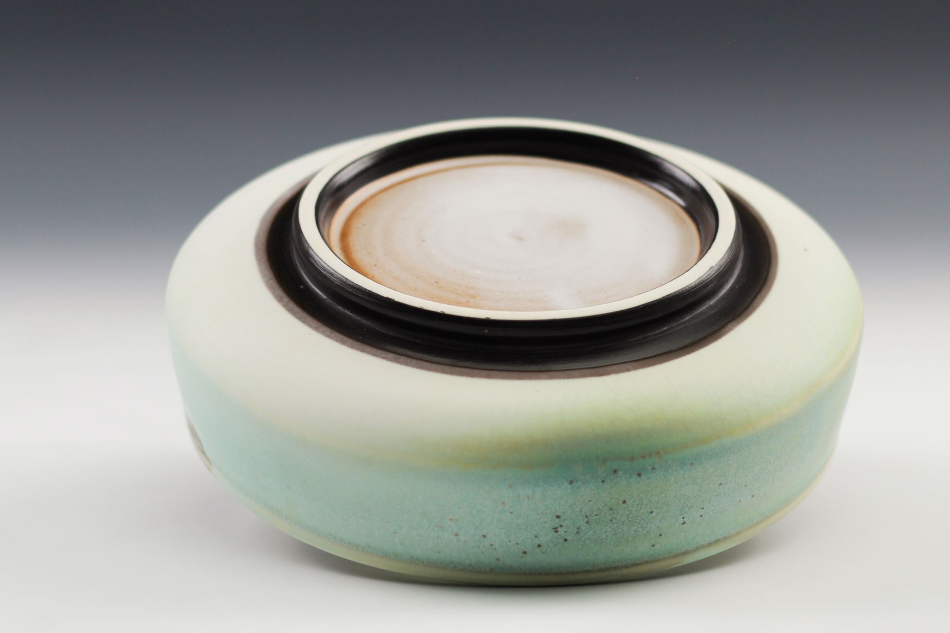 Turquoise Shallow Bowl by Charlie Olson