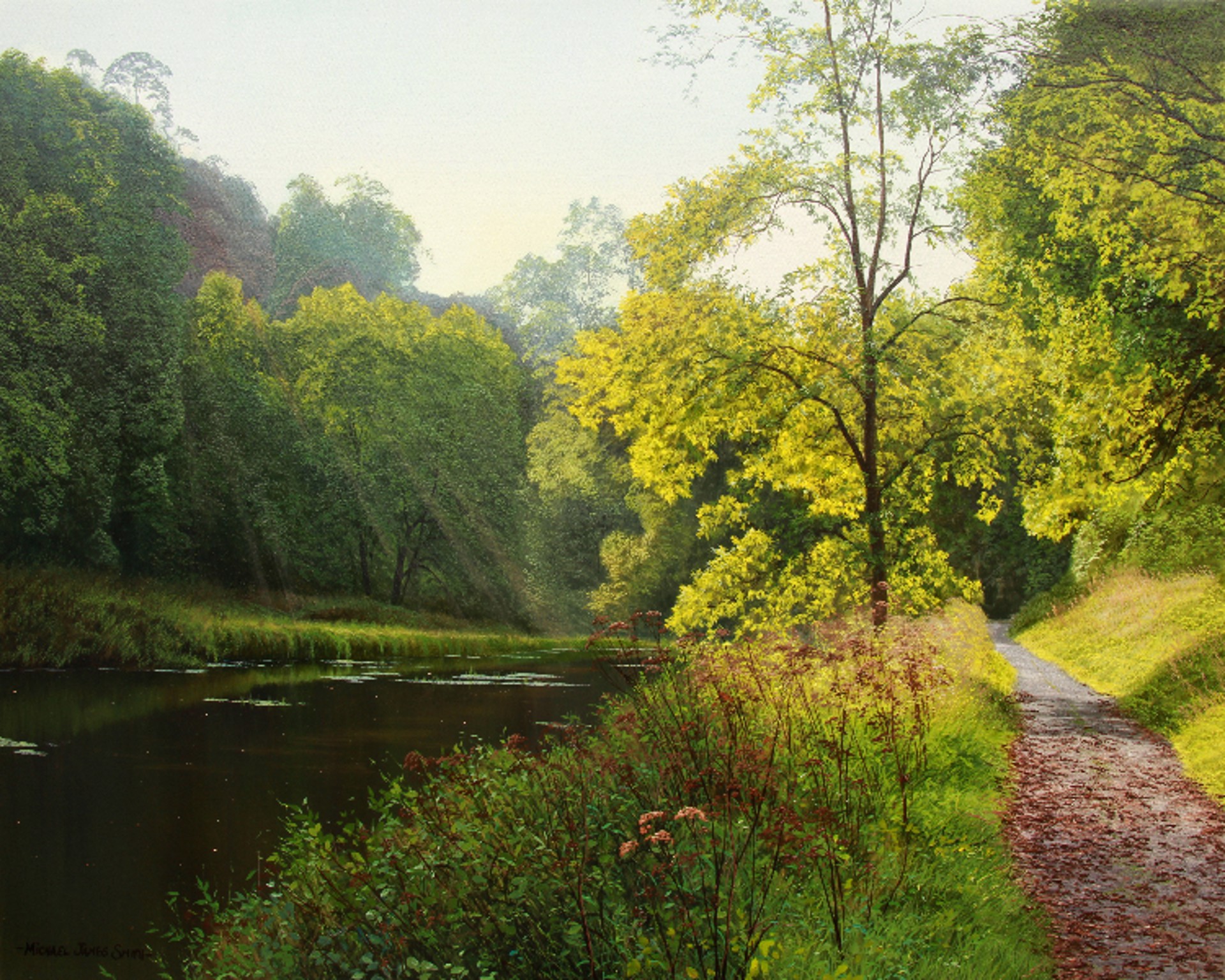 Treelined River Lathkill by Michael James Smith