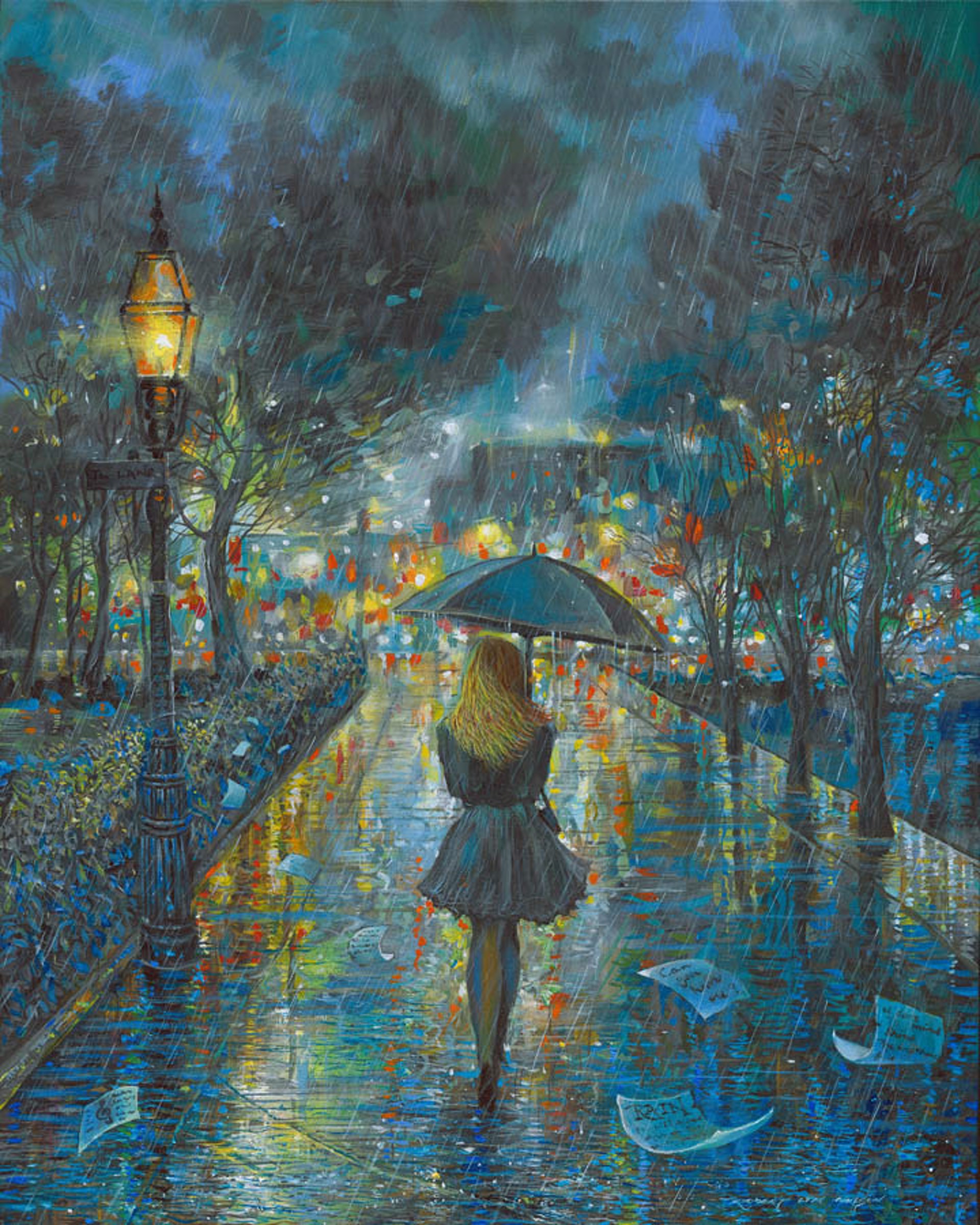 Rain - ORIGINAL by Robert Lyn Nelson