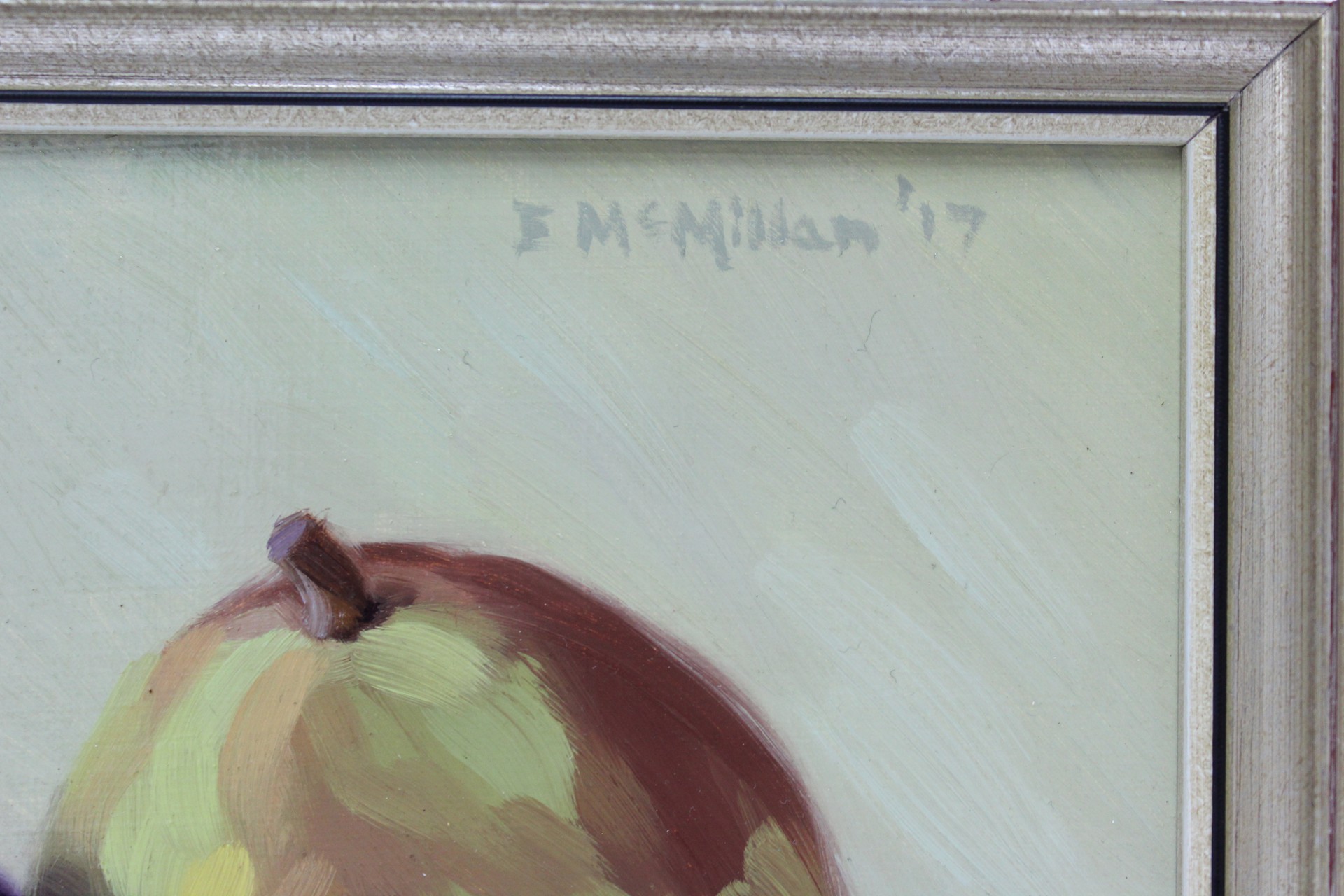 Plum Sandwiched Between Pears with Blueberries by Elizabeth McMillan