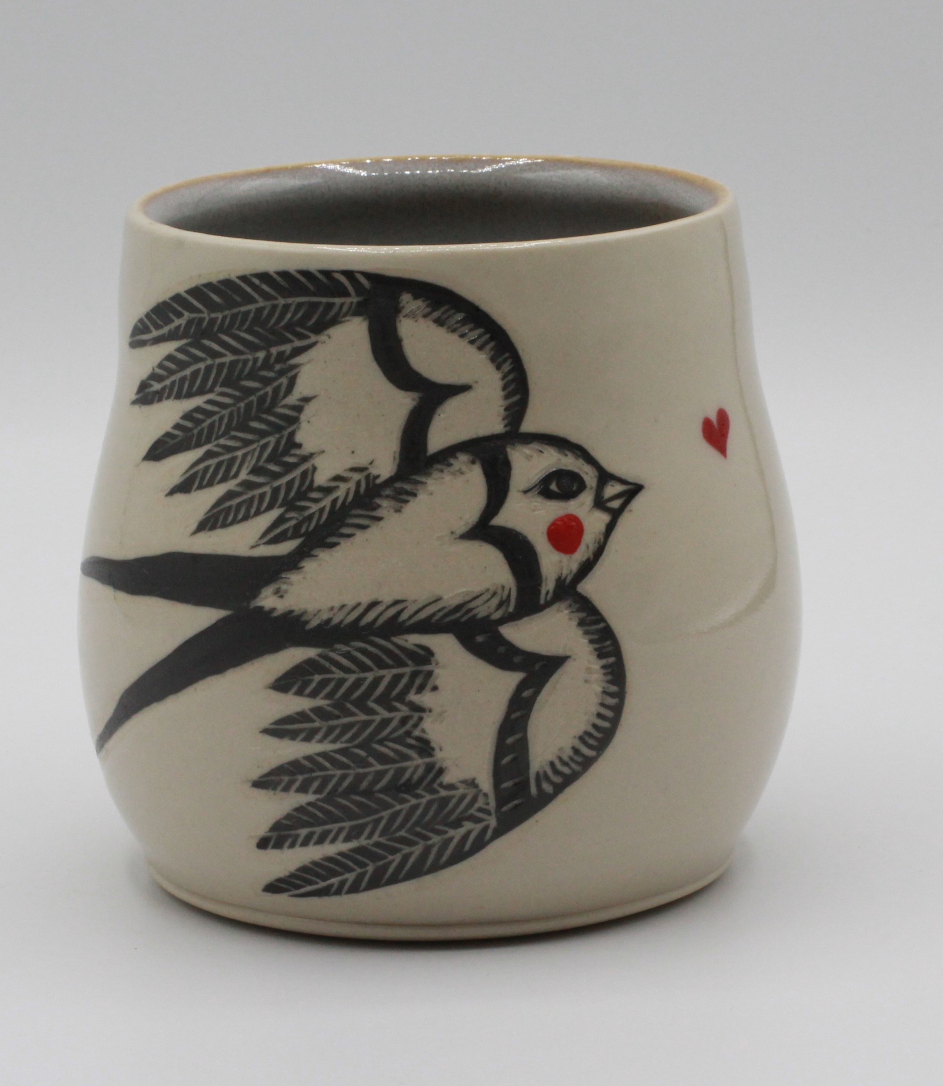 Swallow and Feather Mug by Christine Sutton