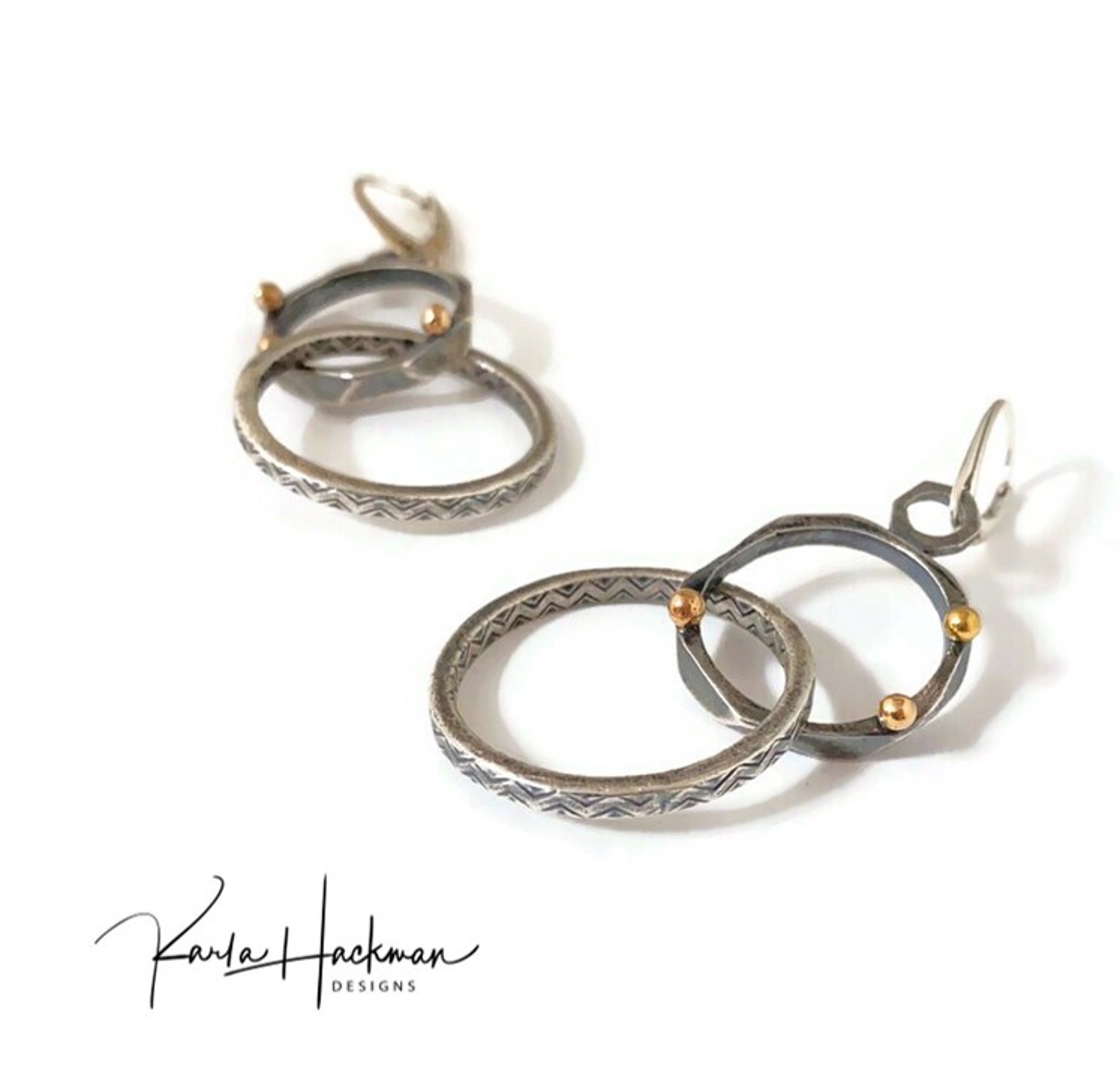 Double Circle Earrings by Karla Hackman