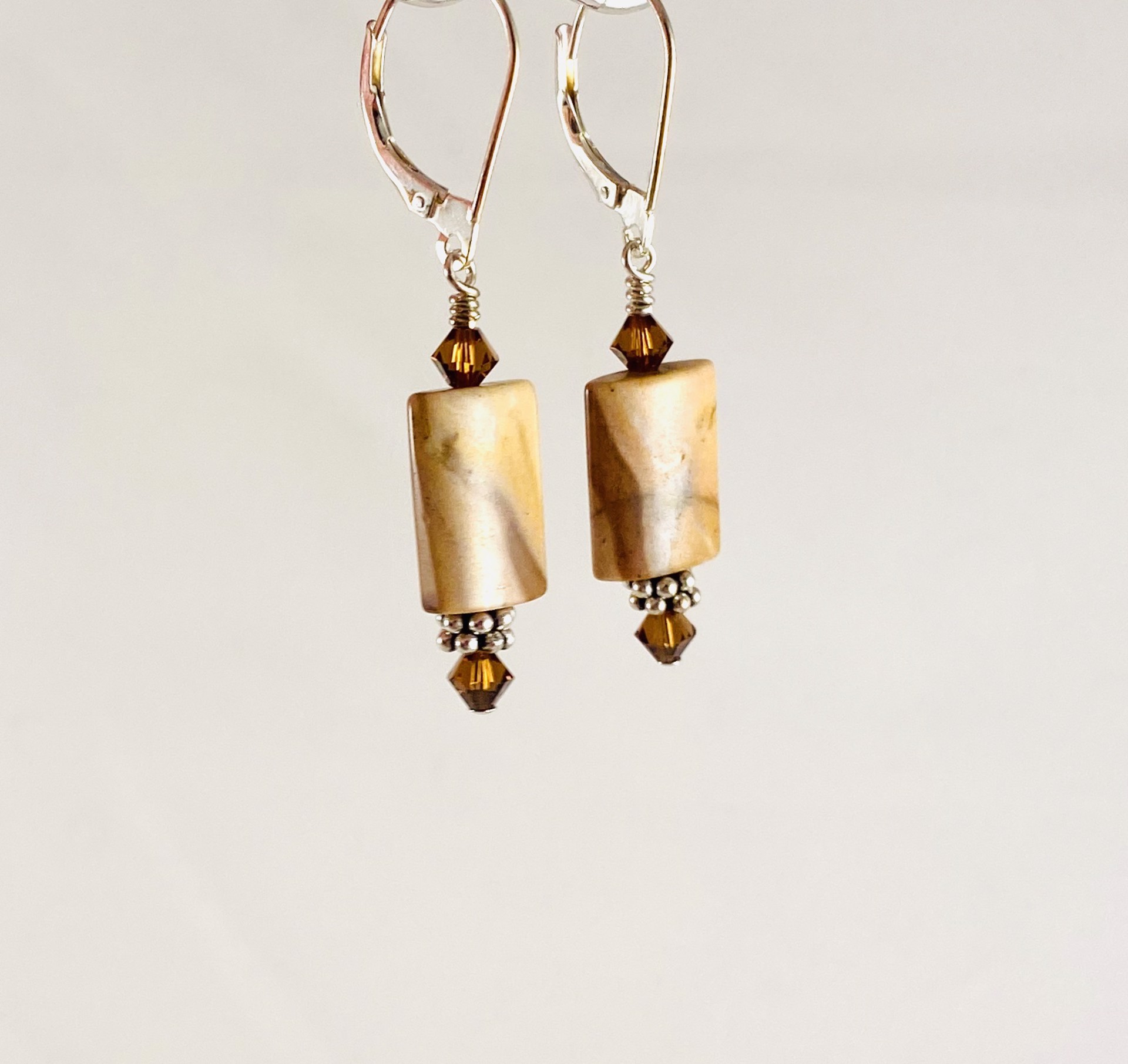 Stone, Crystal, Silver Earrings SHOSH19-31 by Shoshannah Weinisch