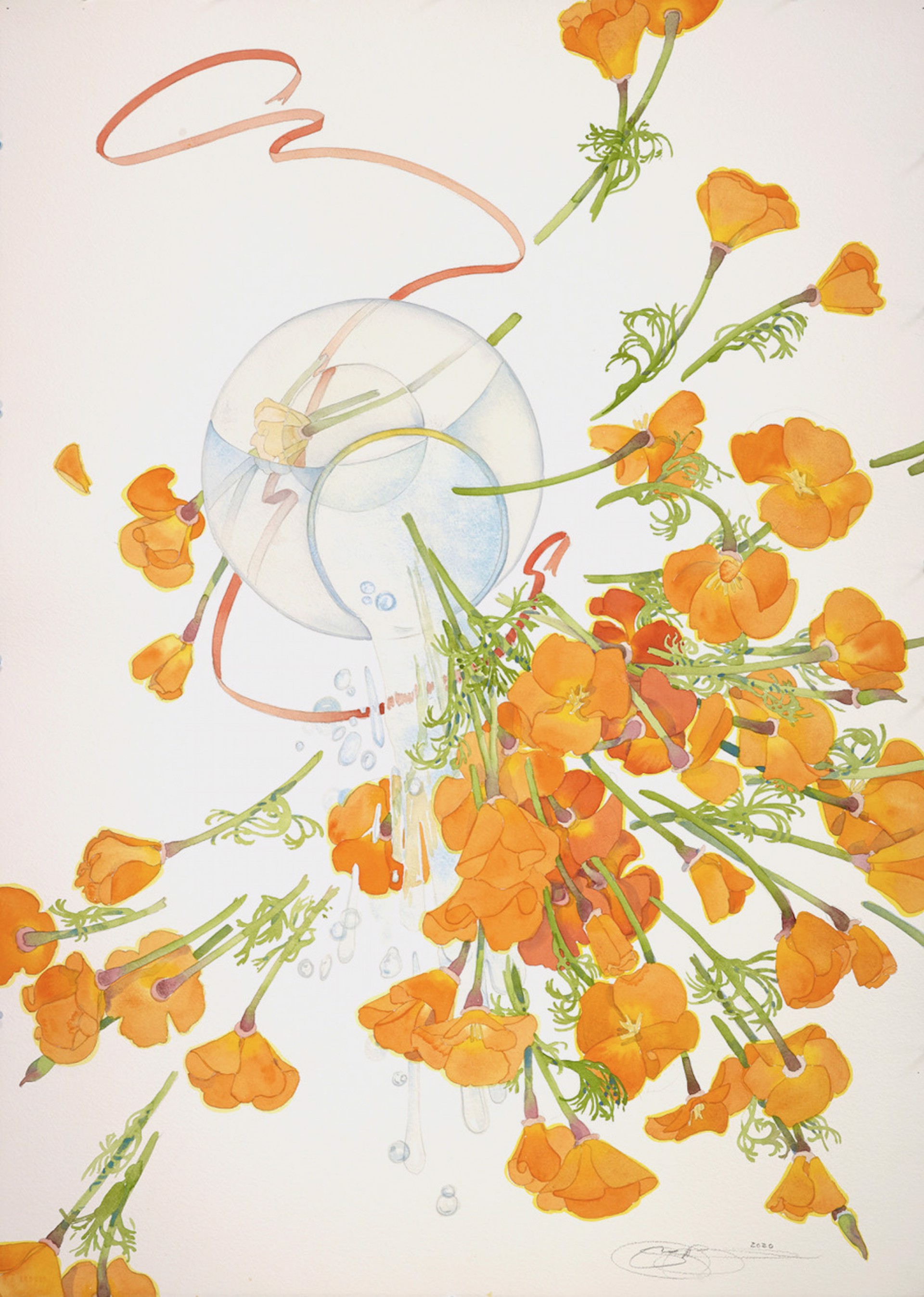 Leaping Poppies by Gary Bukovnik