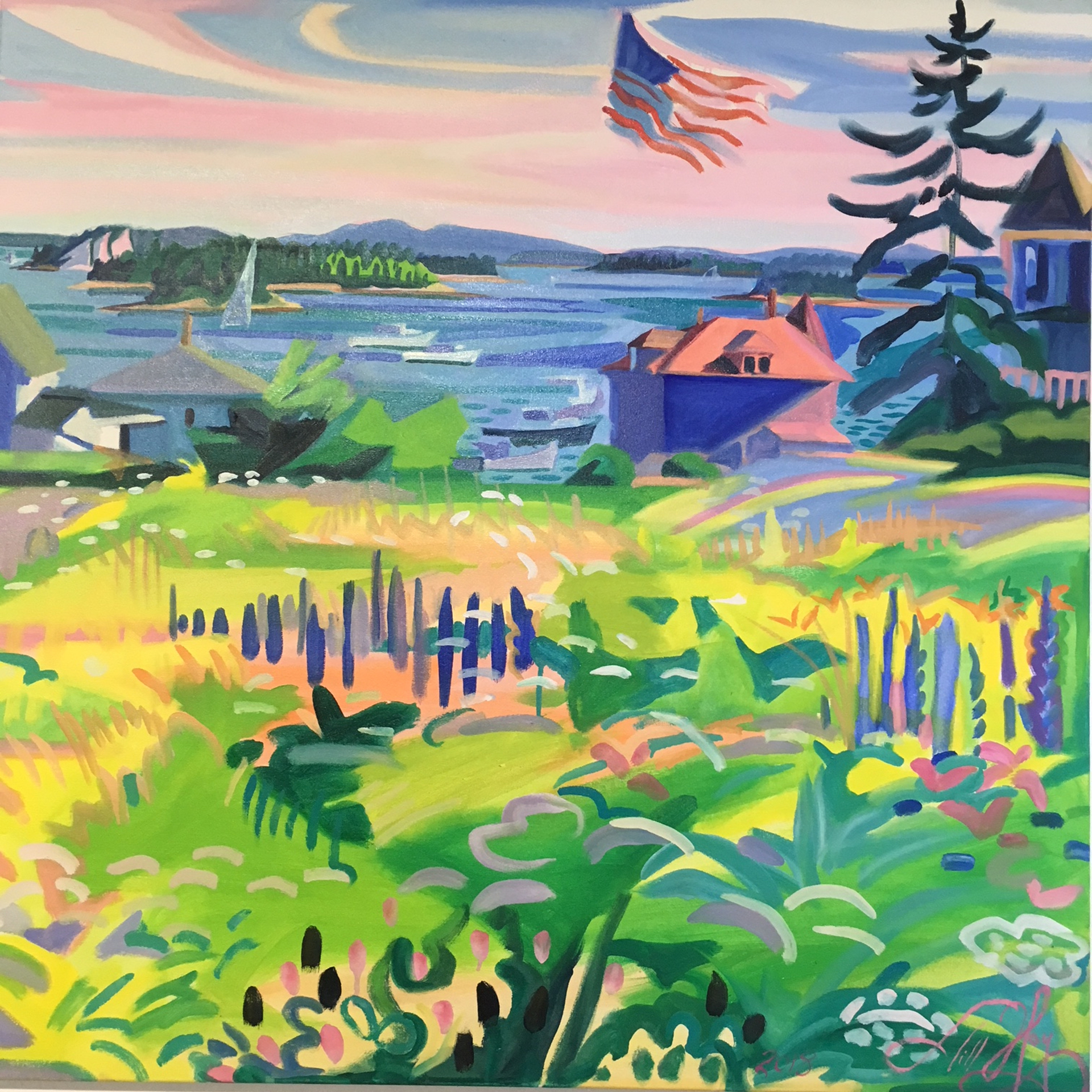 Meadow on Stonington Thoroughfare by Jill Hoy