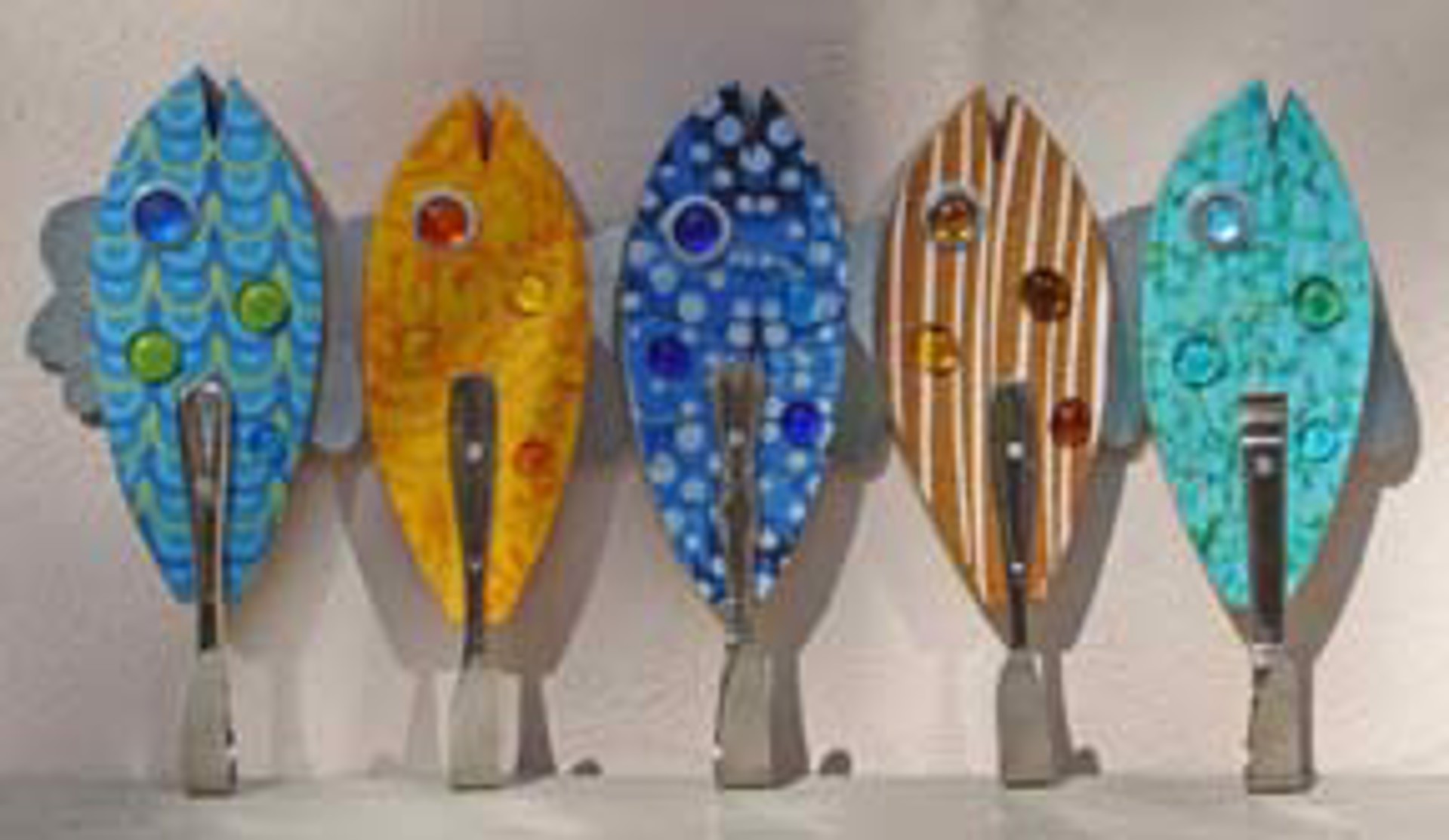 Small Fish with Silverware Hooks ~  Various by Jo Watson