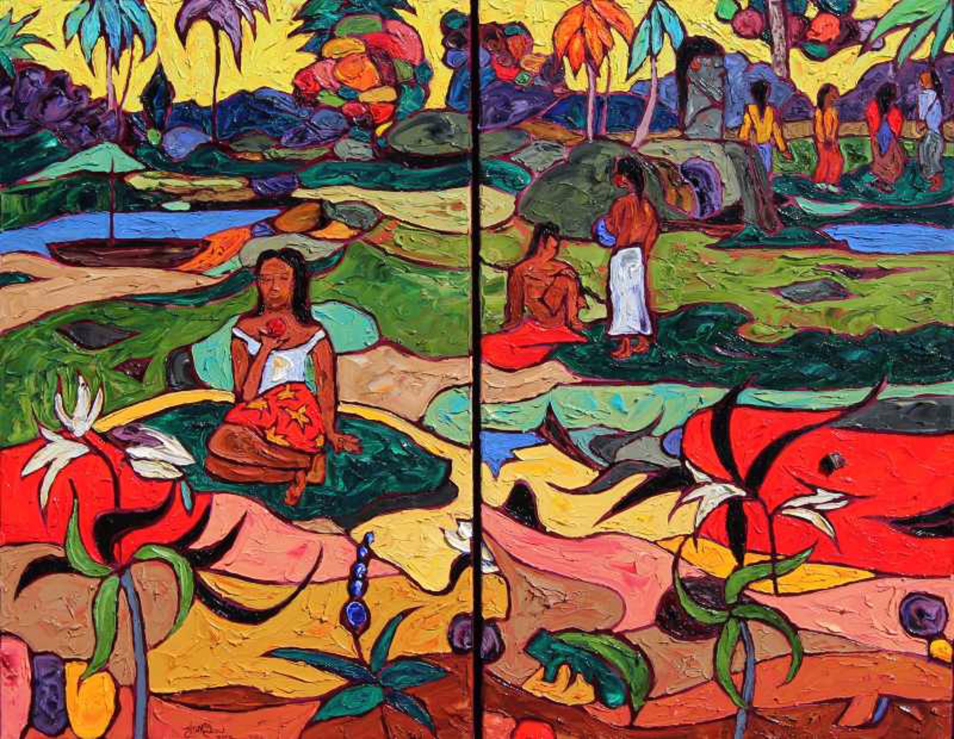 Sacred Spring after Gauguin by JD Miller