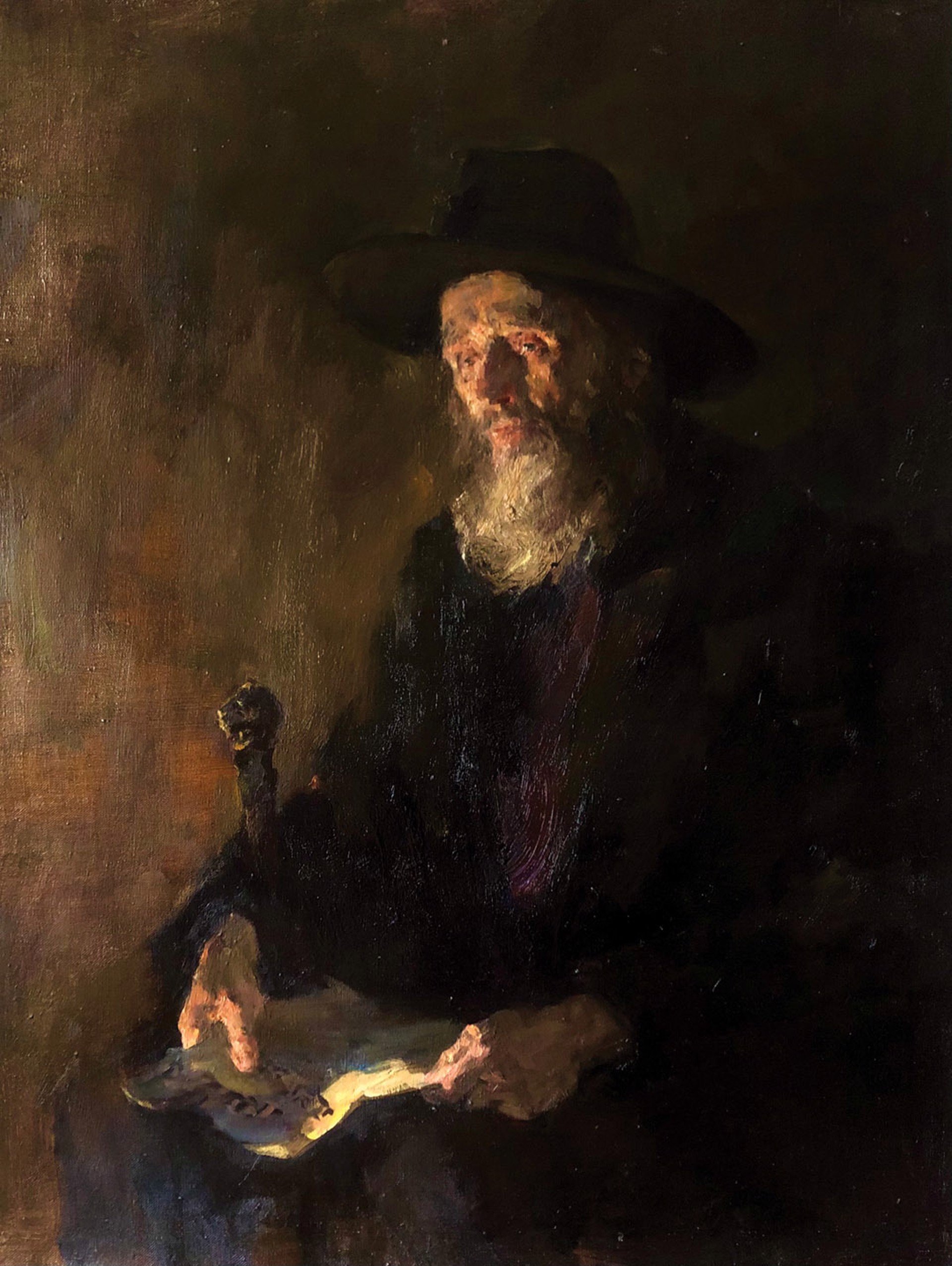 Old Man with a Cane by Svetlana Verbovskaya