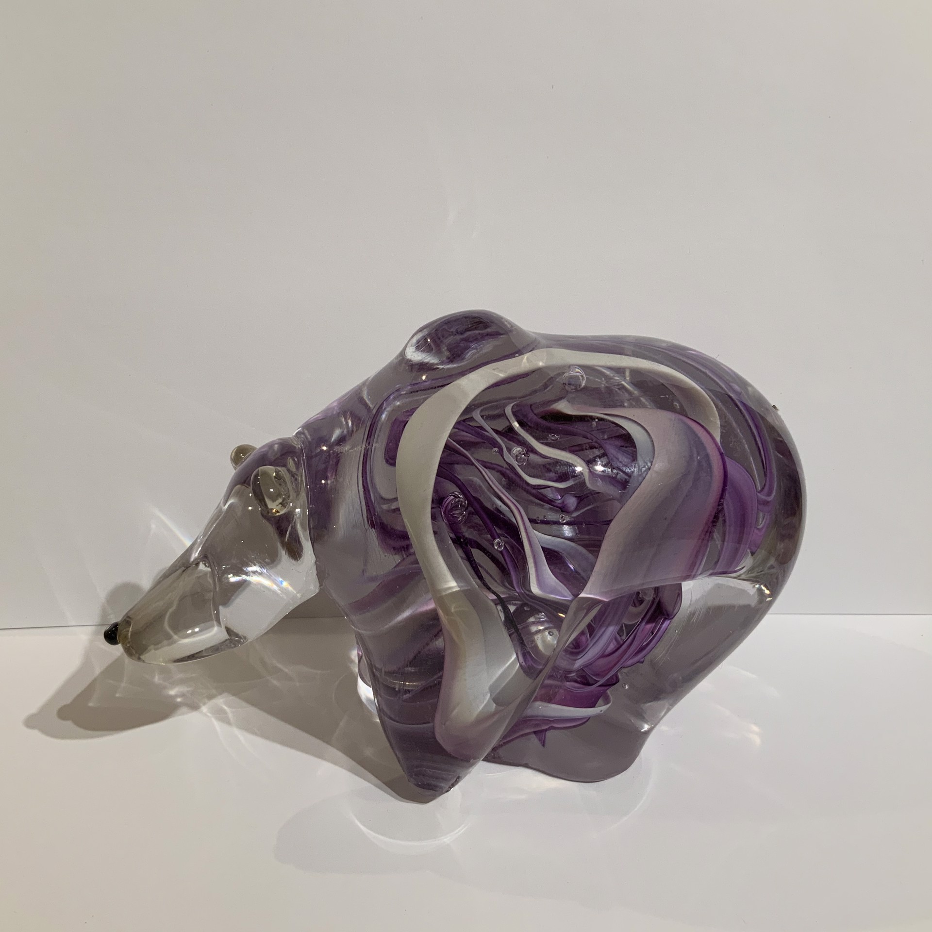 Glass Bear Purple #3 by Hayden MacRae