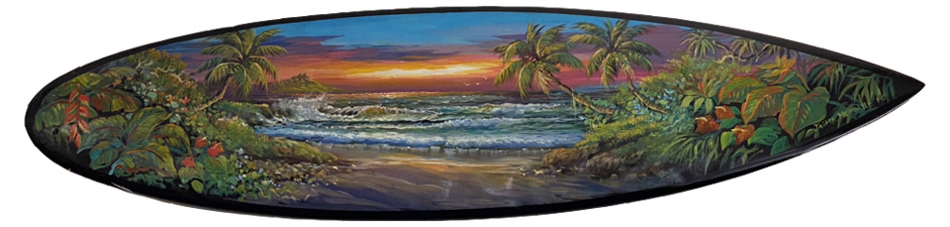 Surfboard Ocean Scene by Jaime T. Mendame