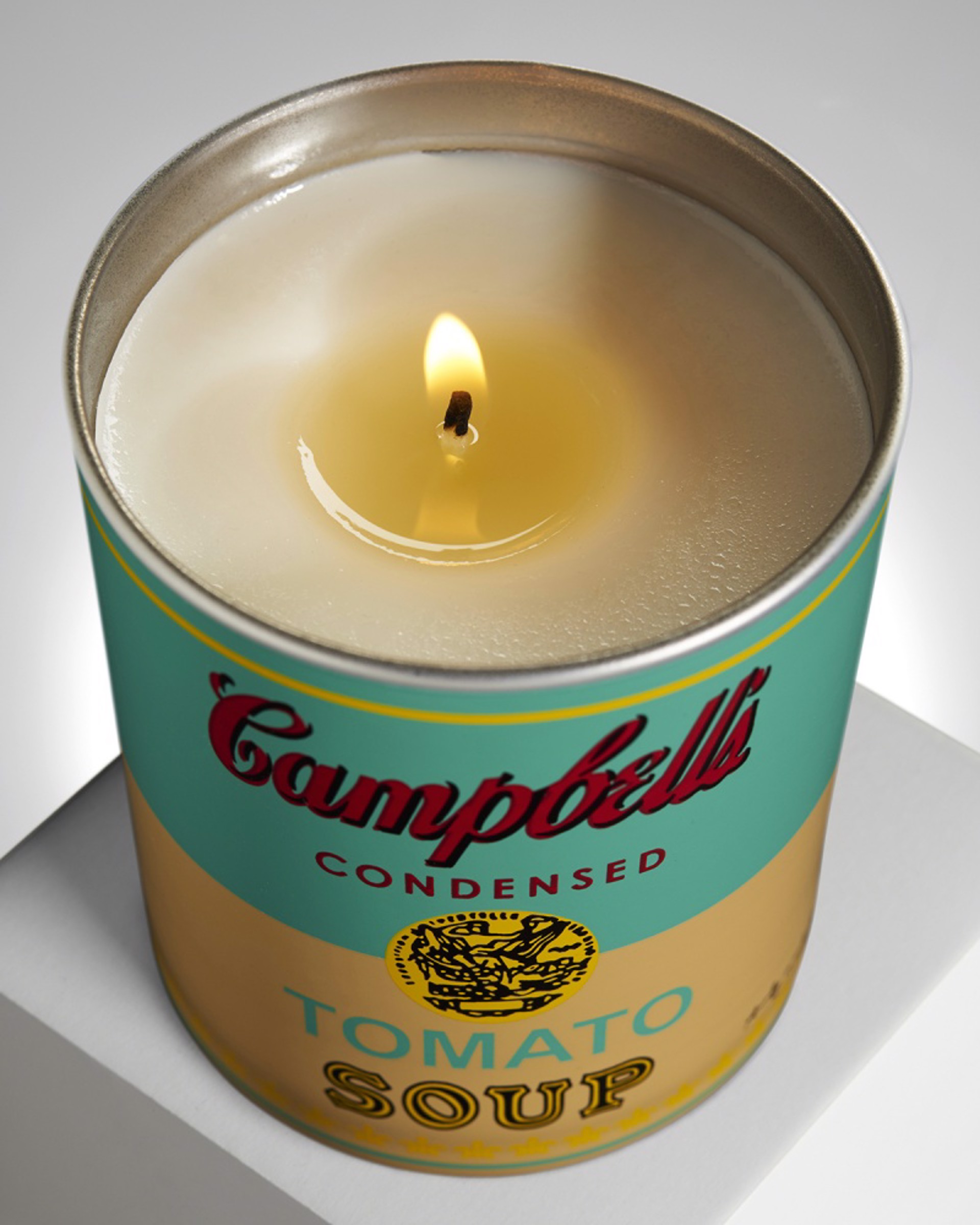 Campbell Soup Scented Candle-Turquoise/Yellow by Andy Warhol