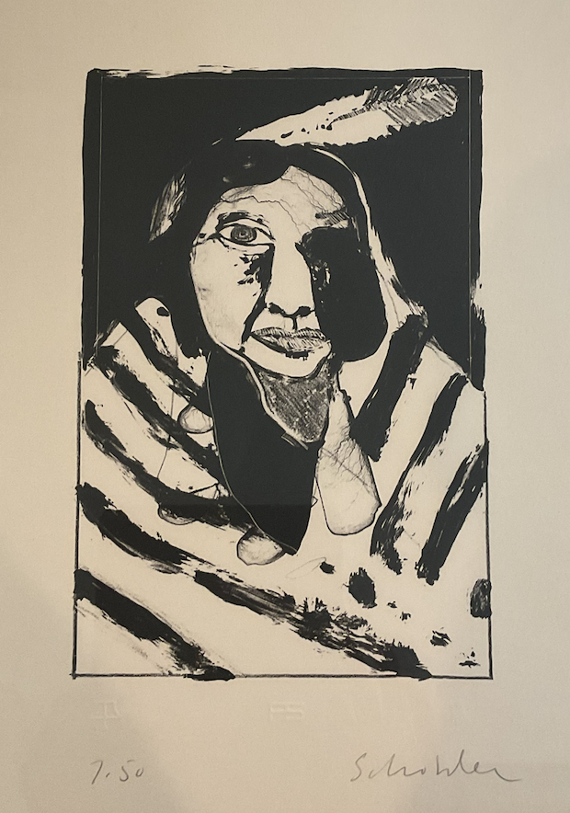 Indian with Blanket by Fritz Scholder